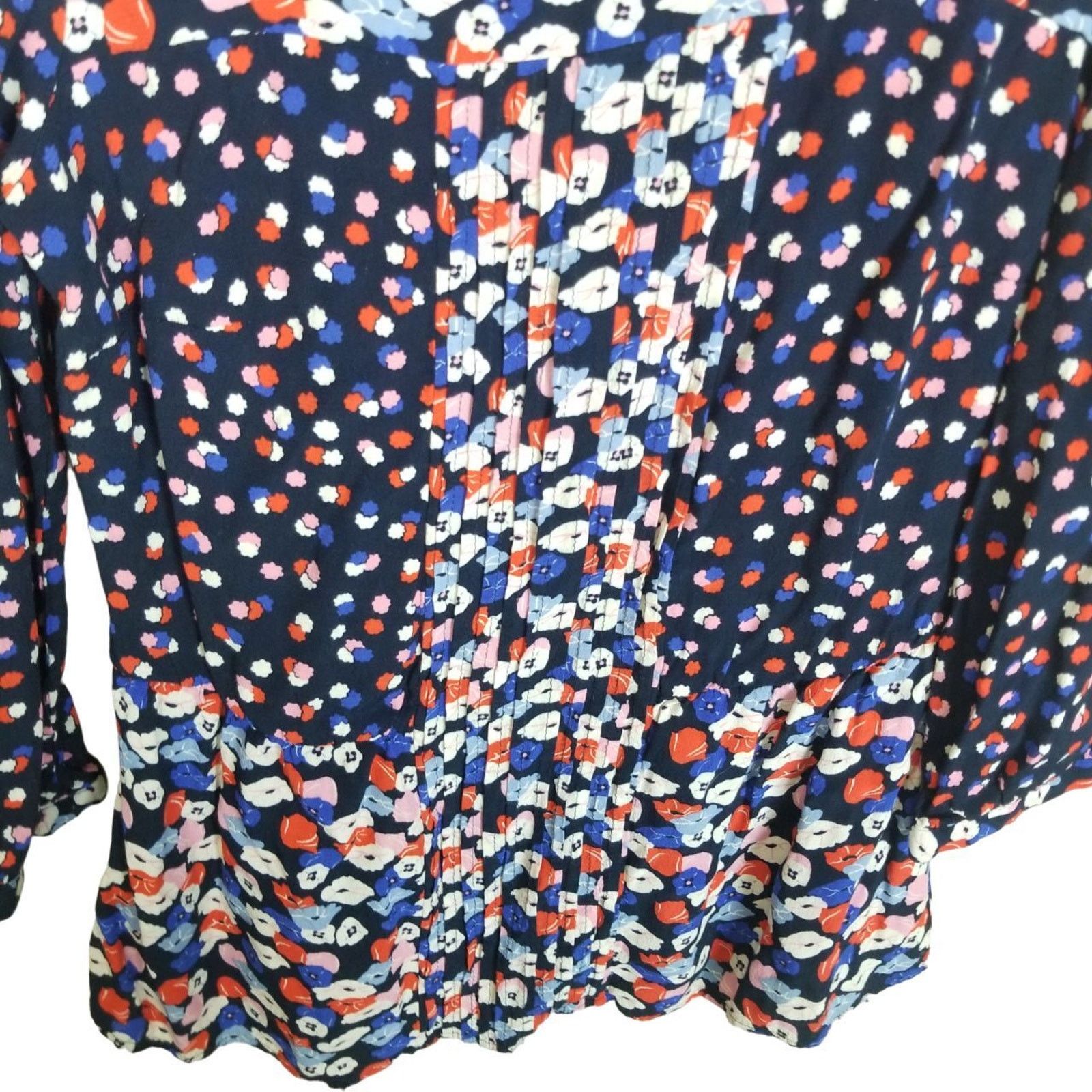 Boden Boden Womens Hotchpotch Ditsy Floral Top Size 2 Pintuck Size XS / US 0-2 / IT 36-38 - 4 Thumbnail