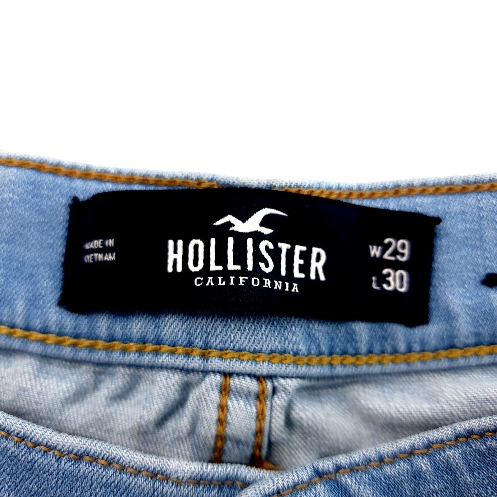 Hollister Hollister Skinny Advanced Stretch Blue Factory Distressed Je Size US 29 - 5 Thumbnail