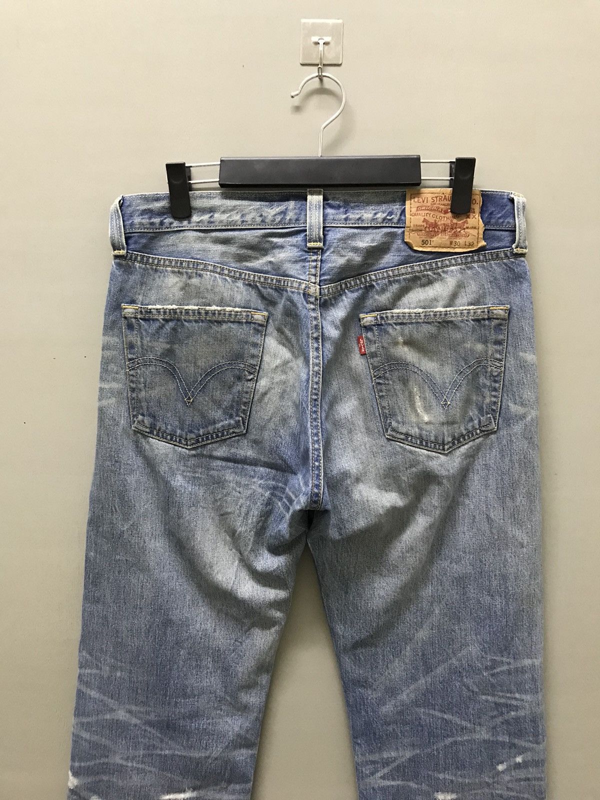 Levi's × Levi's Vintage Clothing × Vintage Vintage Levis 501 Distressed Patched Denim Pants Size US 32 / EU 48 - 9 Thumbnail