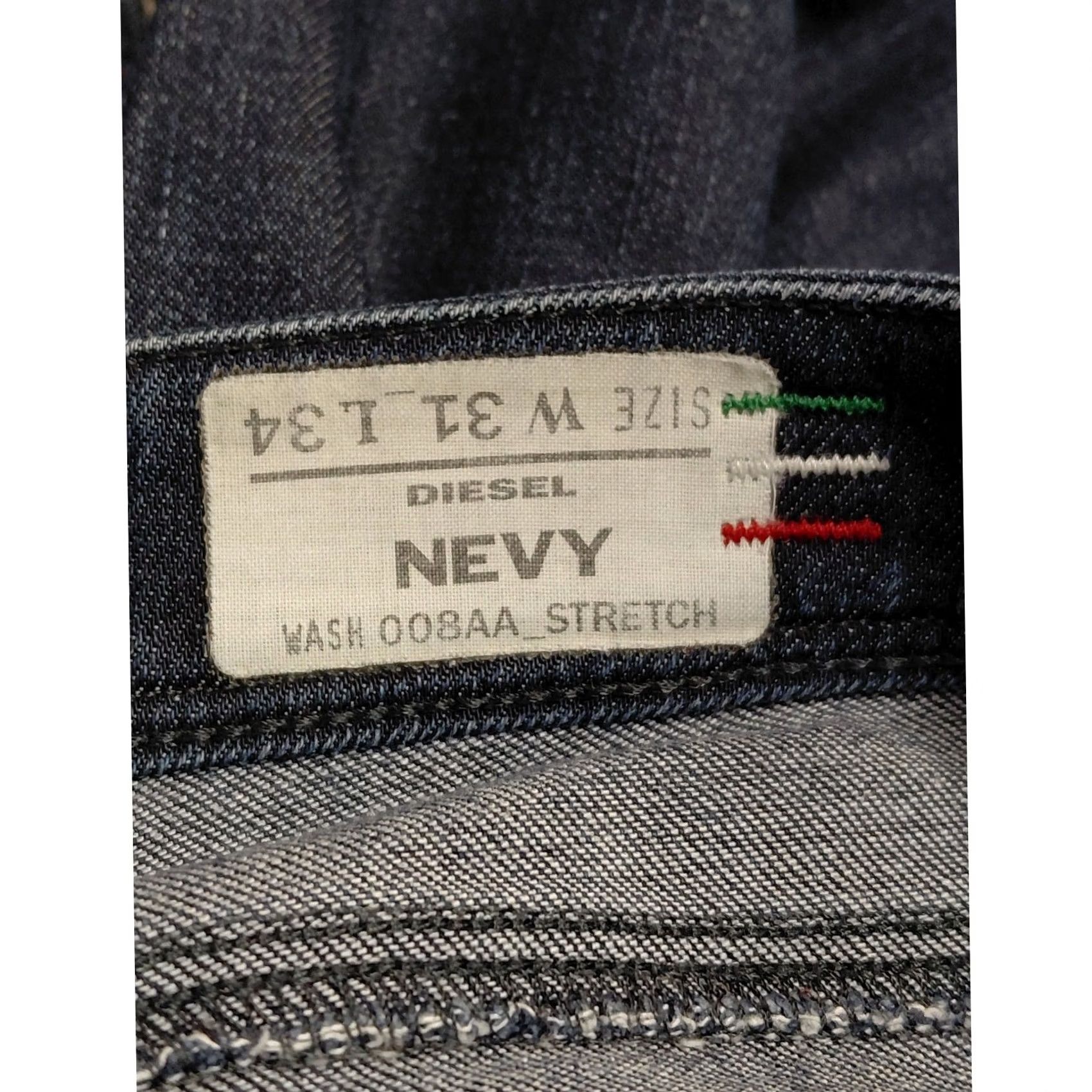 Diesel Diesel NEVY Made in Italy Jeans Blue Solid Denim Slim Men Size 31 Inseam 34 Size US 31 - 4 Thumbnail