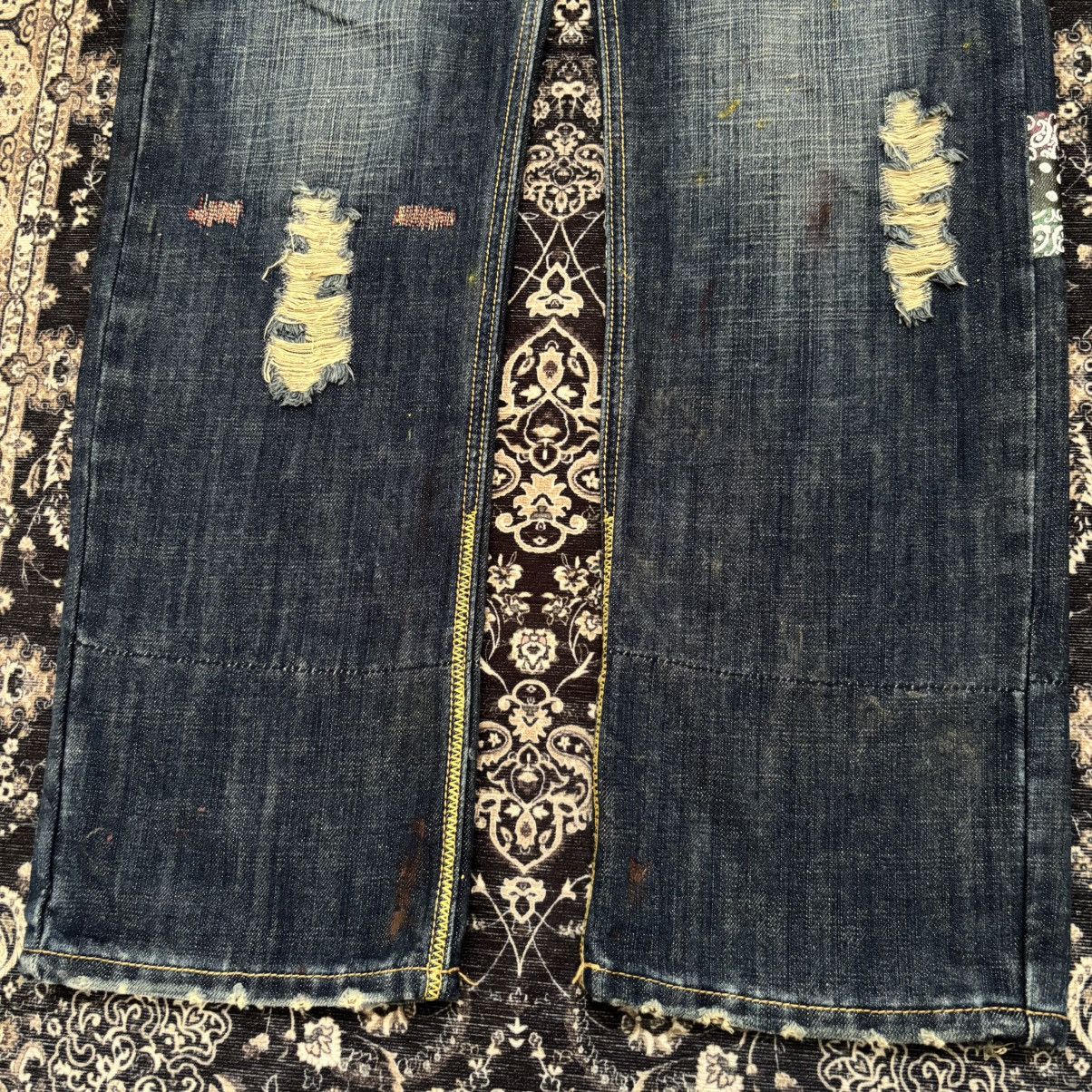 CLOT × Levi's Clot Union Rail Design x Levi's 501 Denim Indigo Pants Size US 30 / EU 46 - 2 Thumbnail