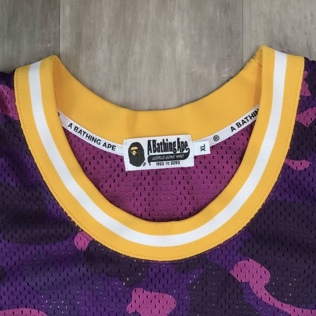 Bape BAPE STA Purple camo basketball tank top a bathing ape Size US XL / EU 56 / 4 - 6 Thumbnail