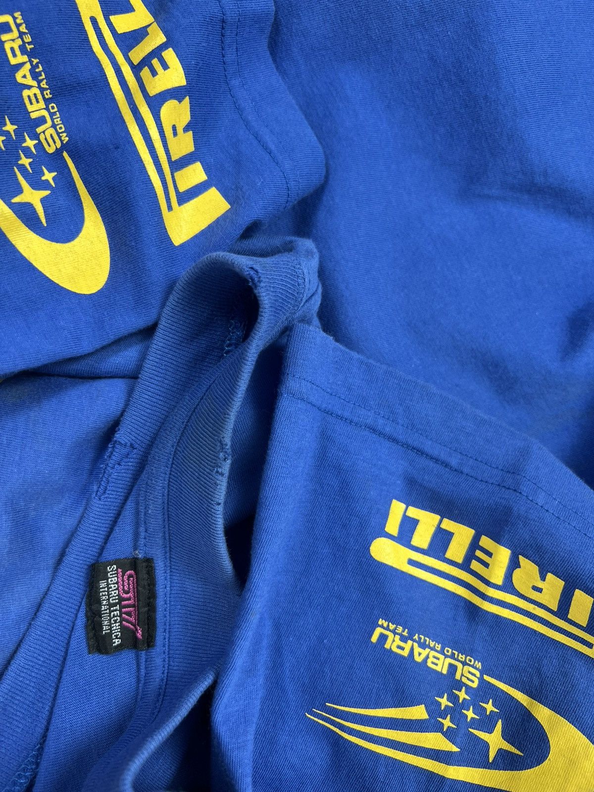Japanese Brand Vintage SUBARU Sti x PIRELI Racing Team Shirt Size US L / EU 52-54 / 3 - 9 Thumbnail