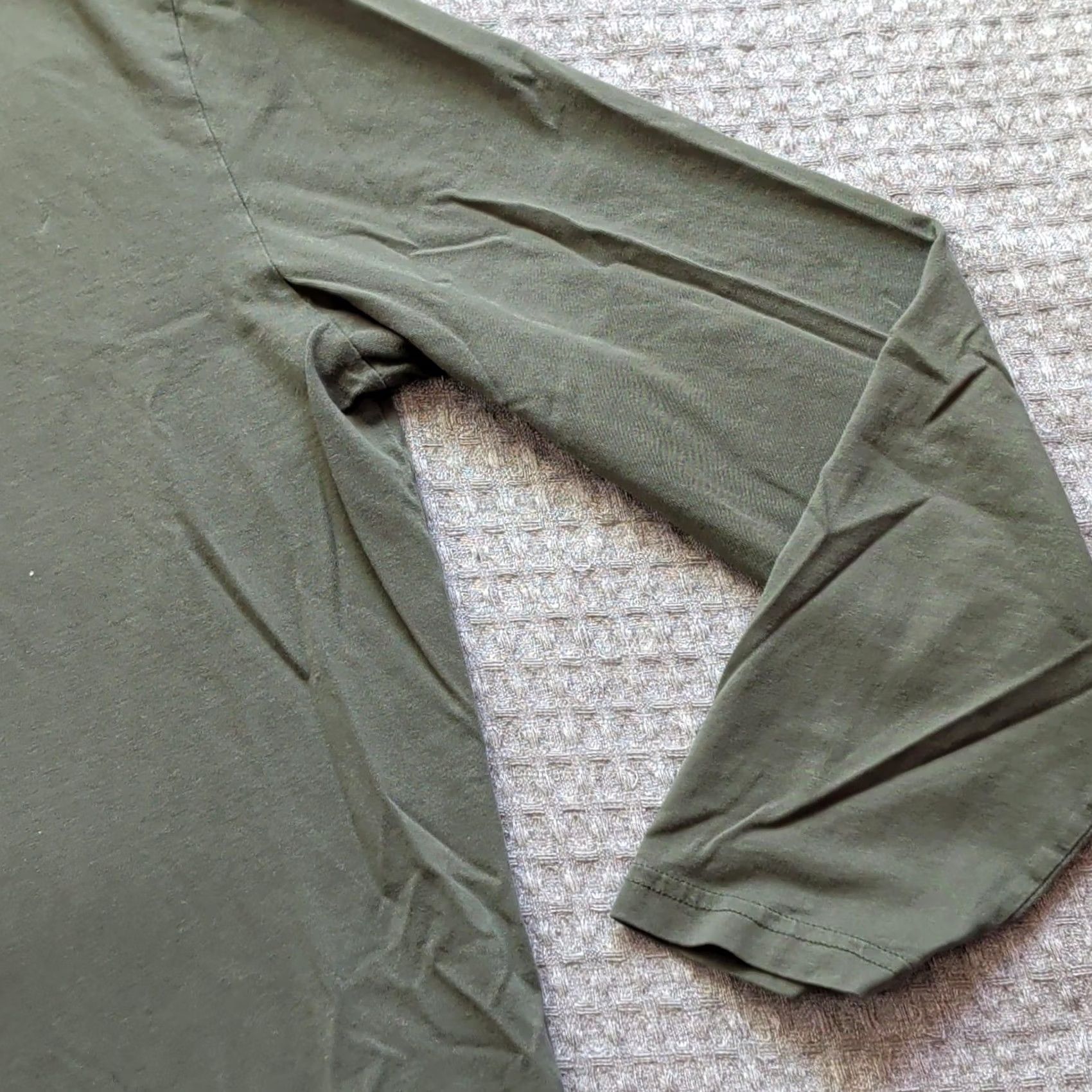 Balibaris Shirt Mens Small Green Long Sleeve Henley Organic Cotton Tee Casual, Men's — image 3 of 6