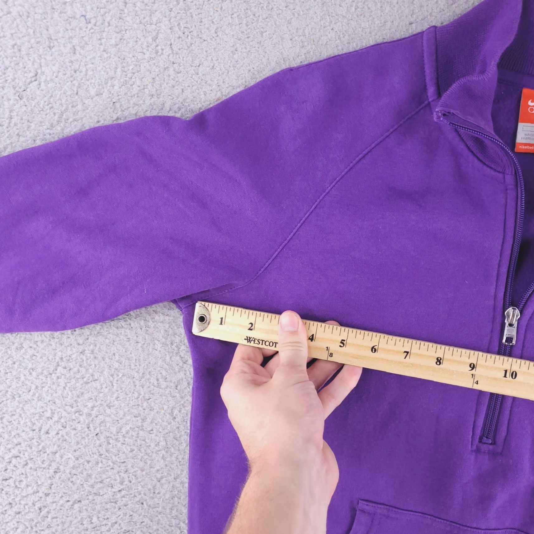 Nike Nike Sweatshirt Womens Large Purple Retro Vintage Zip Track Varsity Size L / US 10 / IT 46 - 7 Thumbnail