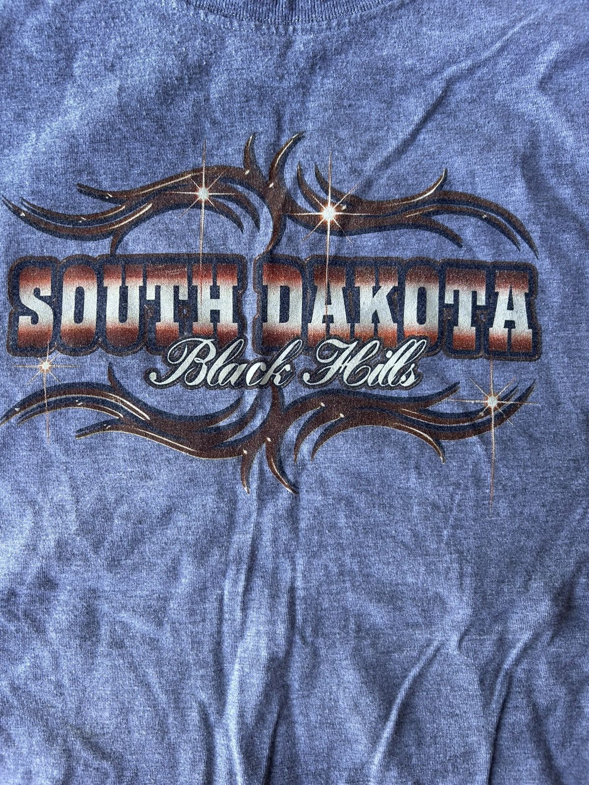 Hanes × Vintage Vintage Y2K Black Hills South Dakota Double Sided T Shirt Size US XXL / EU 58 / 5 - 2 Thumbnail