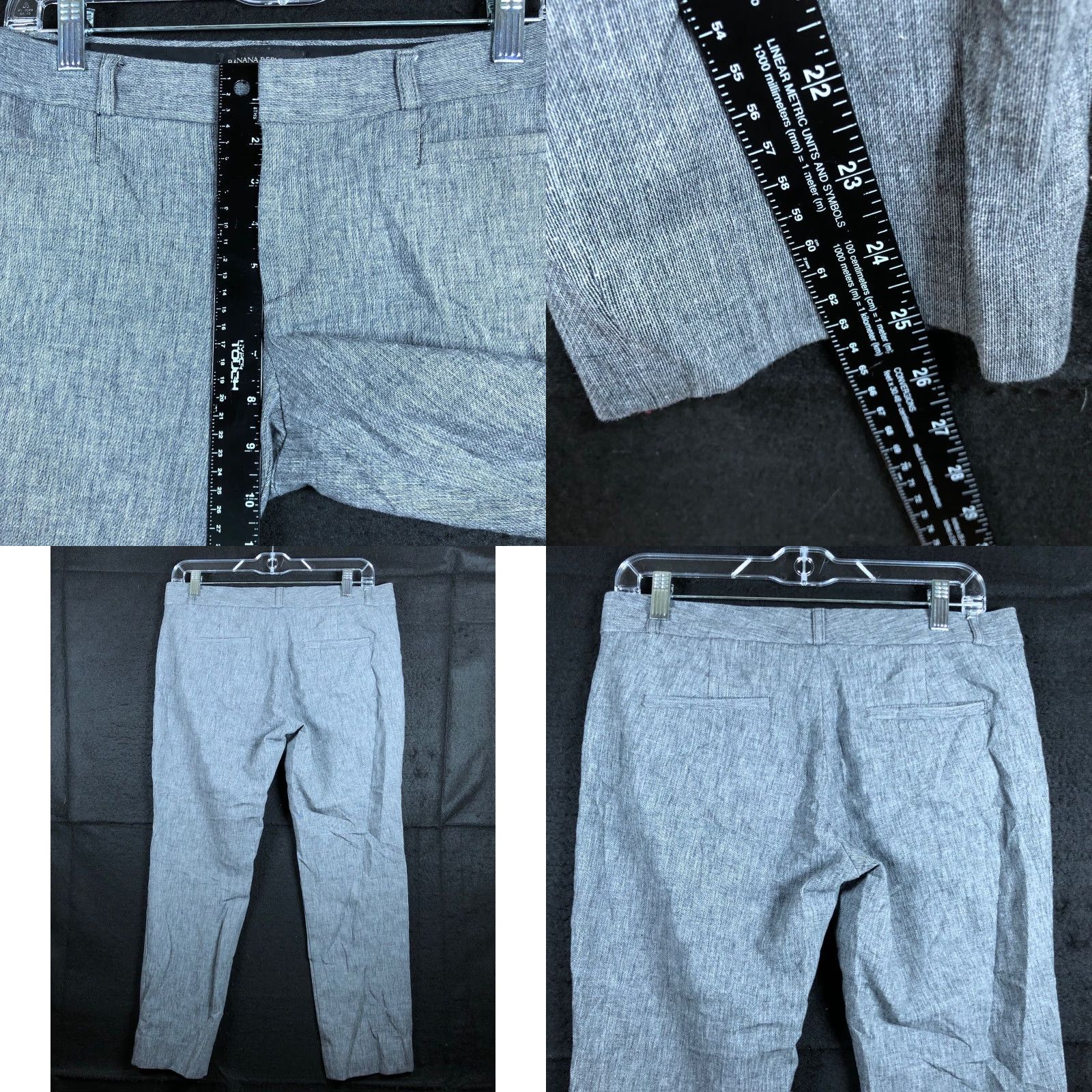 Banana Republic Banana Republic Womens Pants Gray Mid Rise Sloan Fit Cropped Ankle Stretch 6 Size 24" / US 00 / IT 34 - 8 Thumbnail