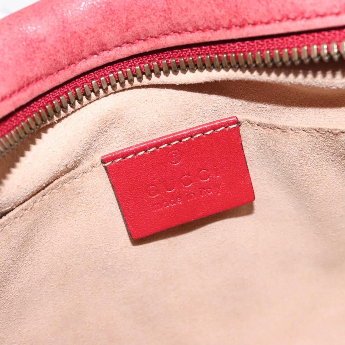 Gucci GUCCI GG Marmont Chain Shoulder Bag Leather Red Gold Size ONE SIZE - 15 Thumbnail