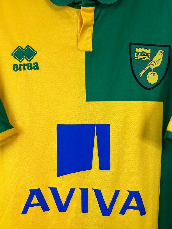 Errea Errea FC Norwich City 2015-2016 Home Soccer Jersey Sz XL Size US XL / EU 56 / 4 - 2 Thumbnail