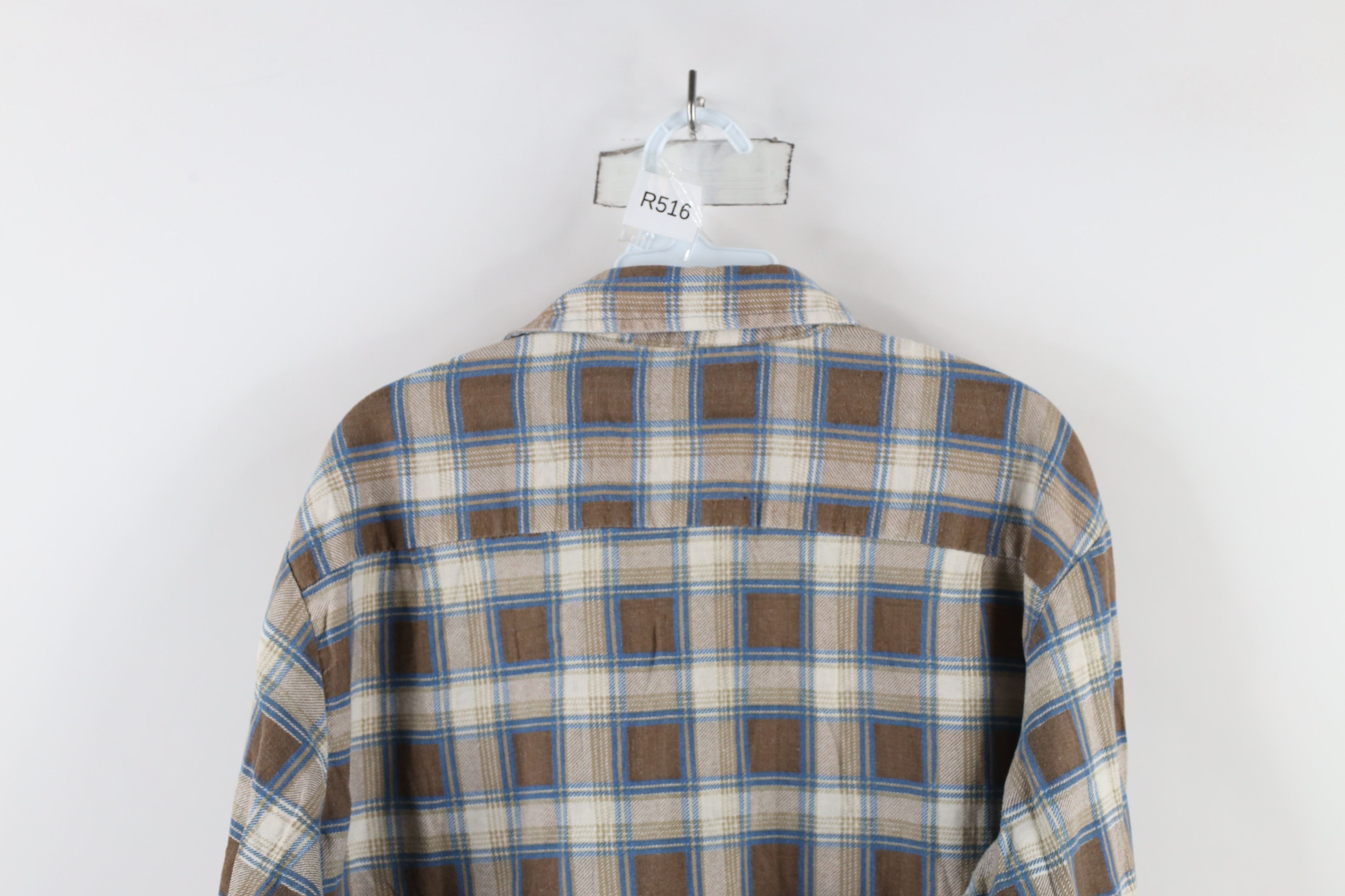 Vintage Vintage 70s Streetwear Flannel Collared Button Shirt Plaid Size US L / EU 52-54 / 3 - 13 Thumbnail