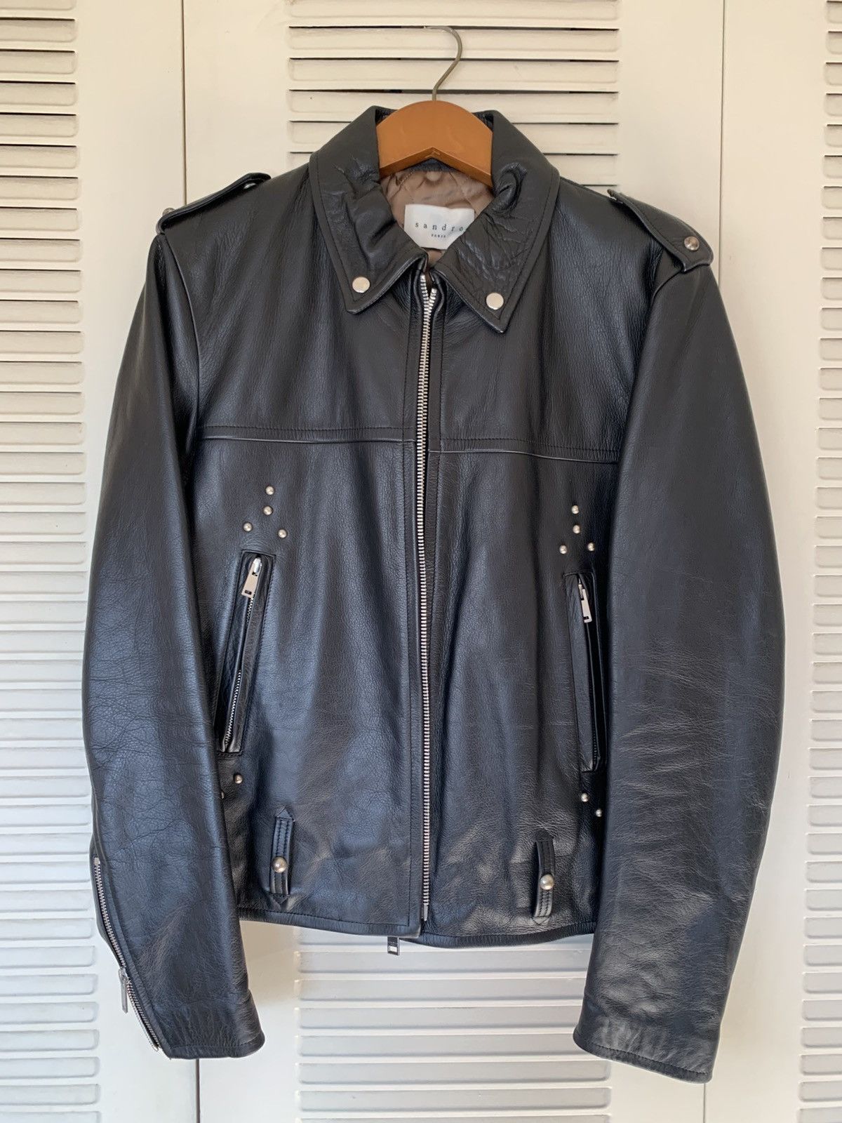 Sandro Sandro Paris Memphis Leather Jacket Size US S / EU 44-46 / 1 - 3 Thumbnail