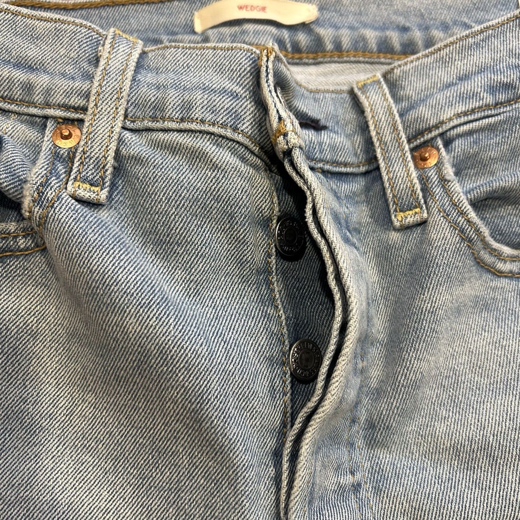 Levi's Levi's Jeans 30 Wedgie Straight Button Fly Denim Blue 90s Womens Regular Inseam 28 Size 30" / US 8 / IT 44 - 8 Thumbnail