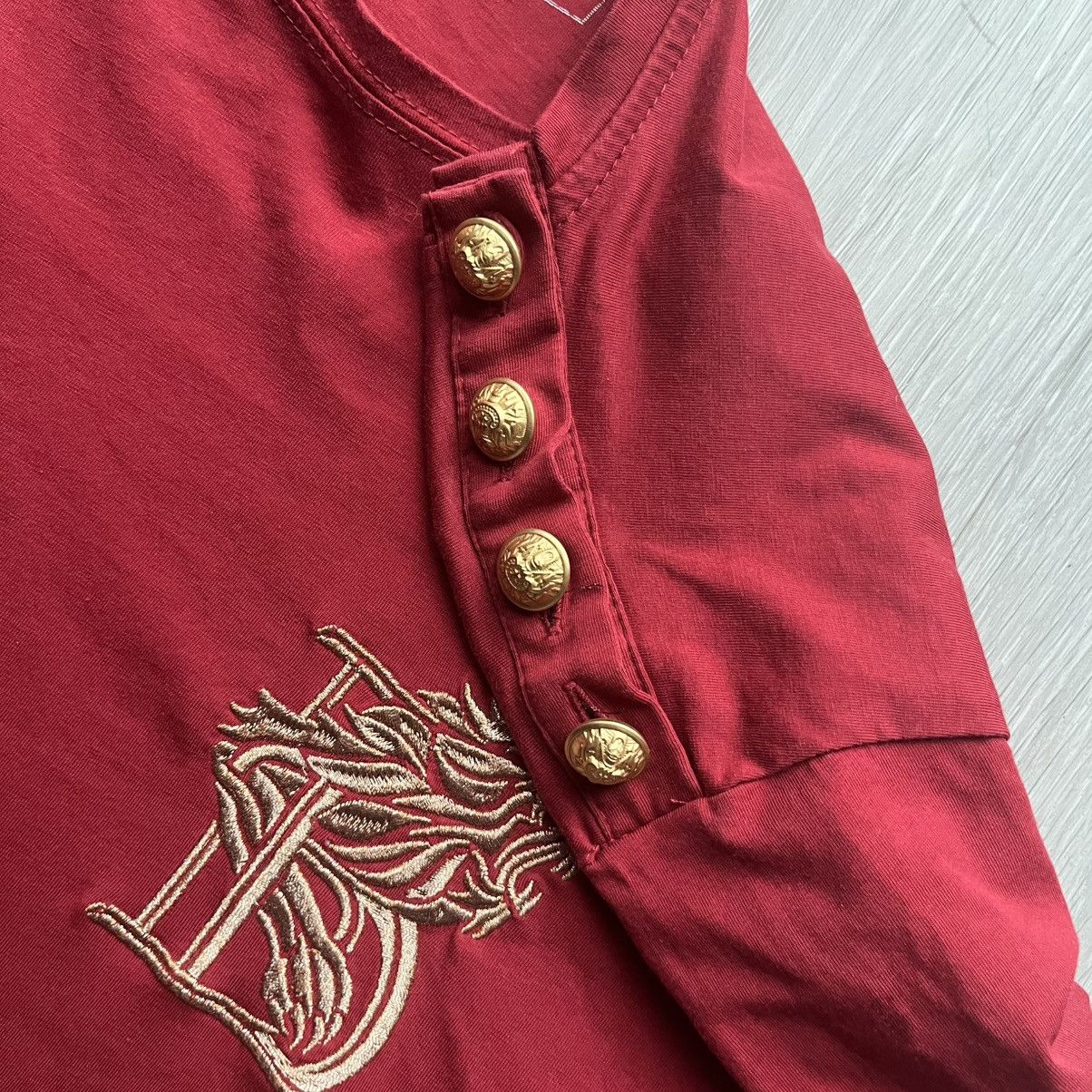 Balmain Balmain SS18 Long Sleeve Red T Shirt Size US XXL / EU 58 / 5 - 4 Thumbnail