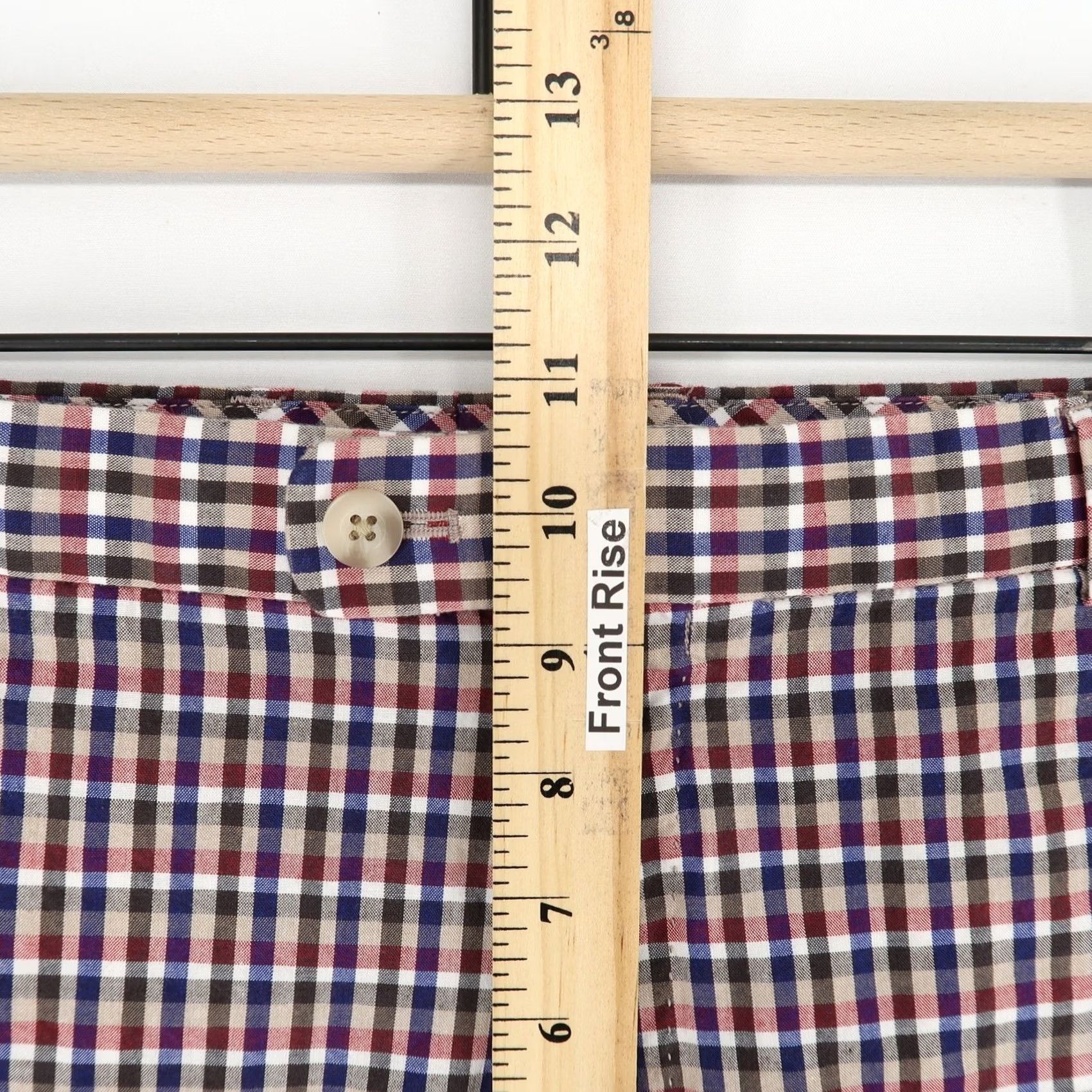 Peter Millar Peter Millar Shorts Mens 38 Red Blue Check Plaid Classic Fit Golf Casual Cotton - Preppy Style Size US 38 / EU 54 - 5 Thumbnail