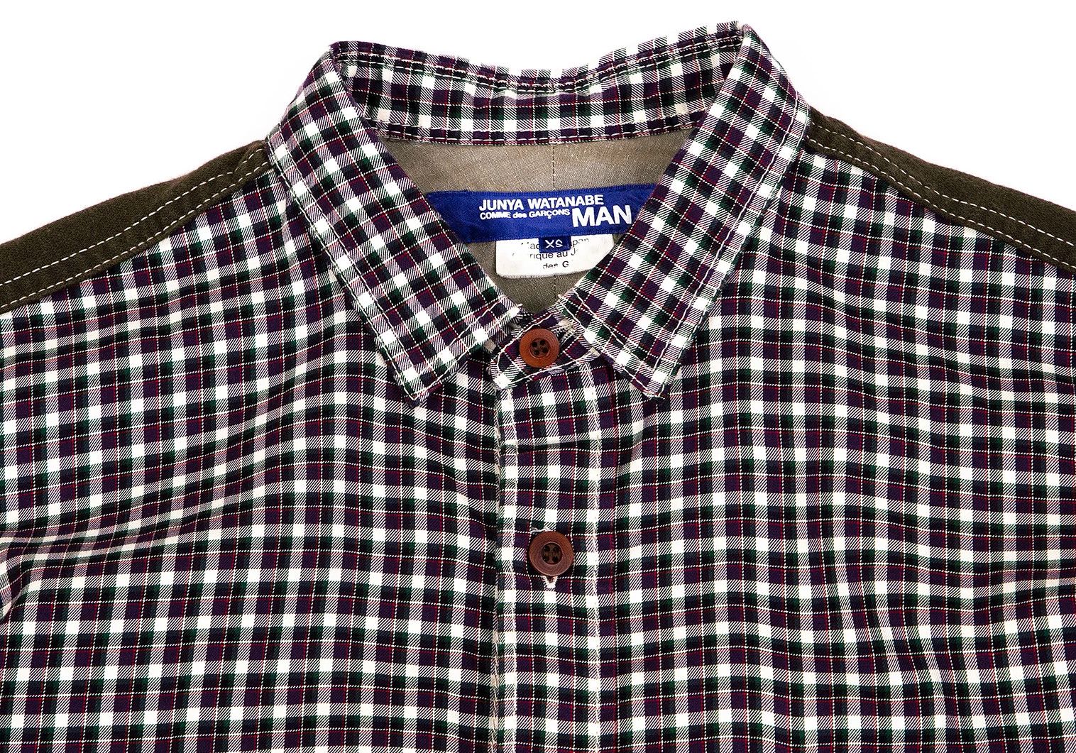 Junya Watanabe Checkered Shirt in Purple and Green, Size XS Size US XS / EU 42 / 0 - 3 Thumbnail