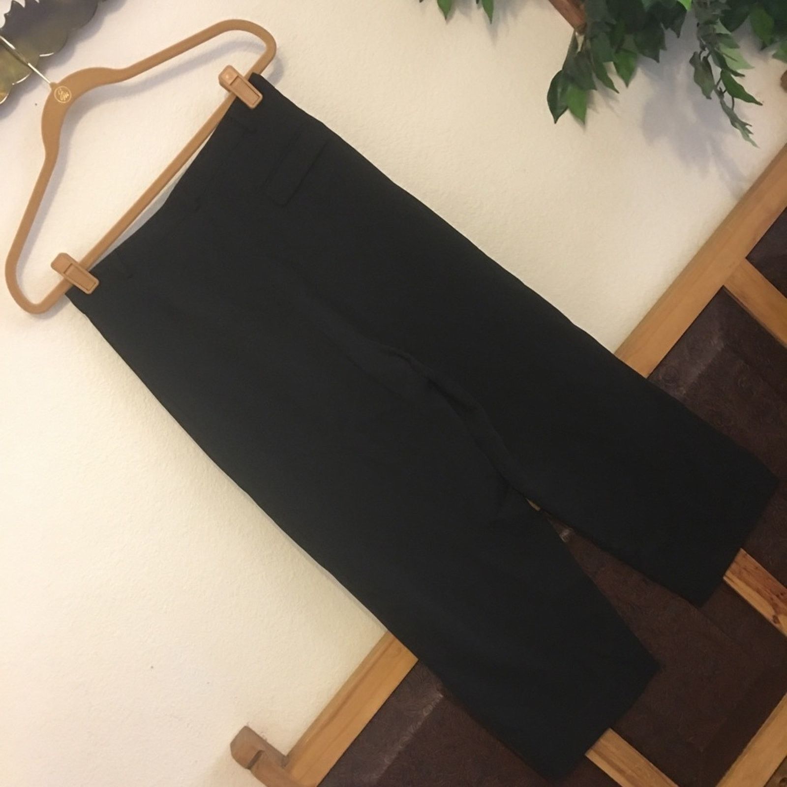 Vintage Yansi Fugel black wide leg cropped pant 12 Size 34" / US 12 / IT 48 - 7 Thumbnail