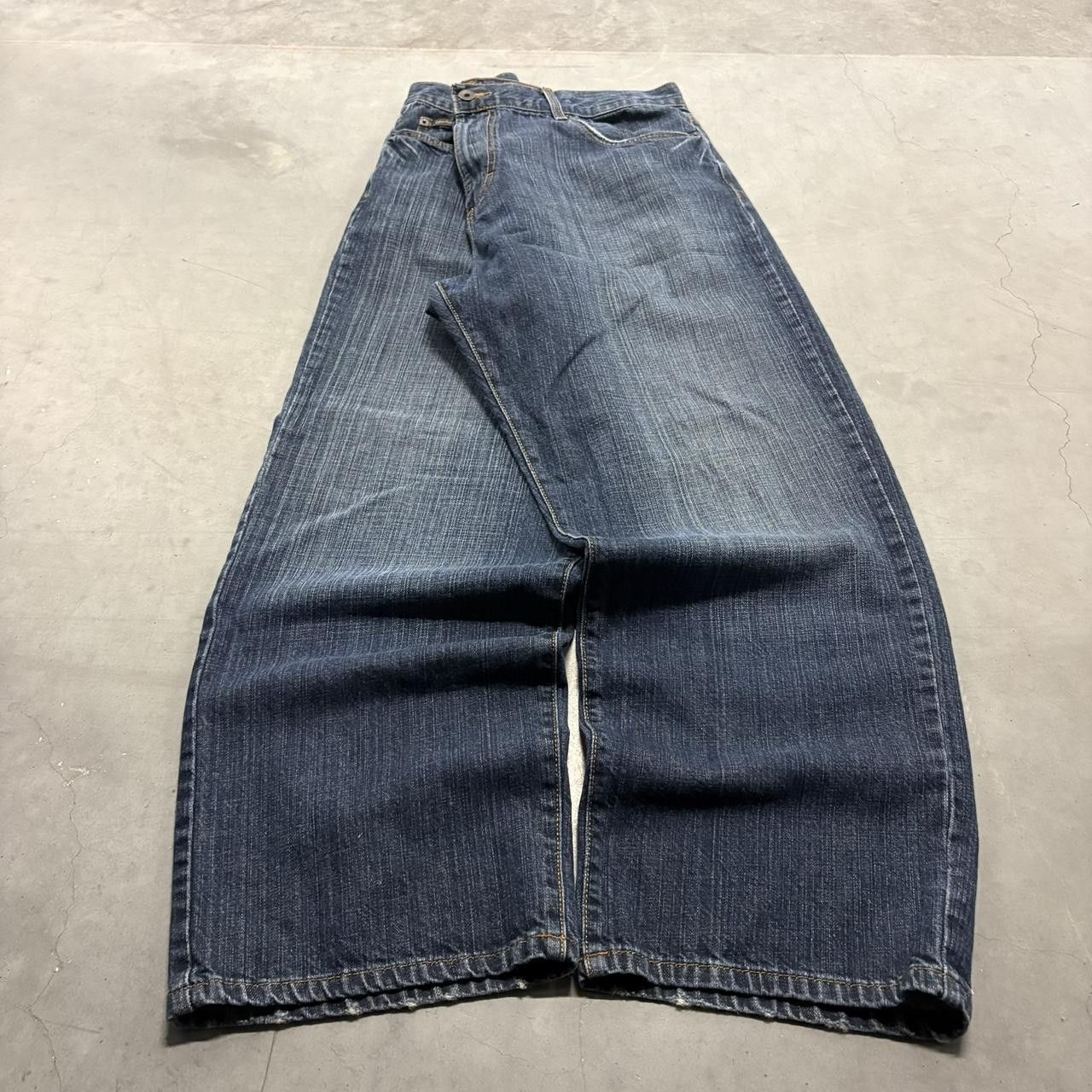 Calvin Klein Vintage Y2K/2000s Super Baggy Calvin Klein Skater Style Dark Blue Wash Denim Jeans! Size US 38 / EU 54 - 3 Thumbnail