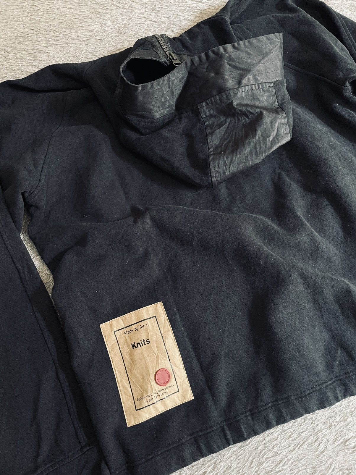 Ten C Ten C snap pocket halfzip hoodie hybrid suede Size US L / EU 52-54 / 3 - 12 Thumbnail