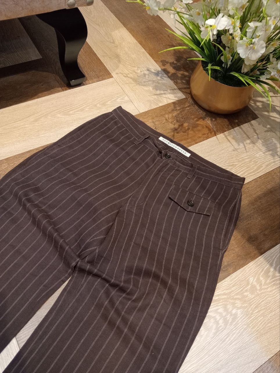 Issey Miyake VINTAGE SUNAOKUWAHARA ISSEY MIYAKE STRIPED PANTS Size 30" / US 8 / IT 44 - 4 Thumbnail