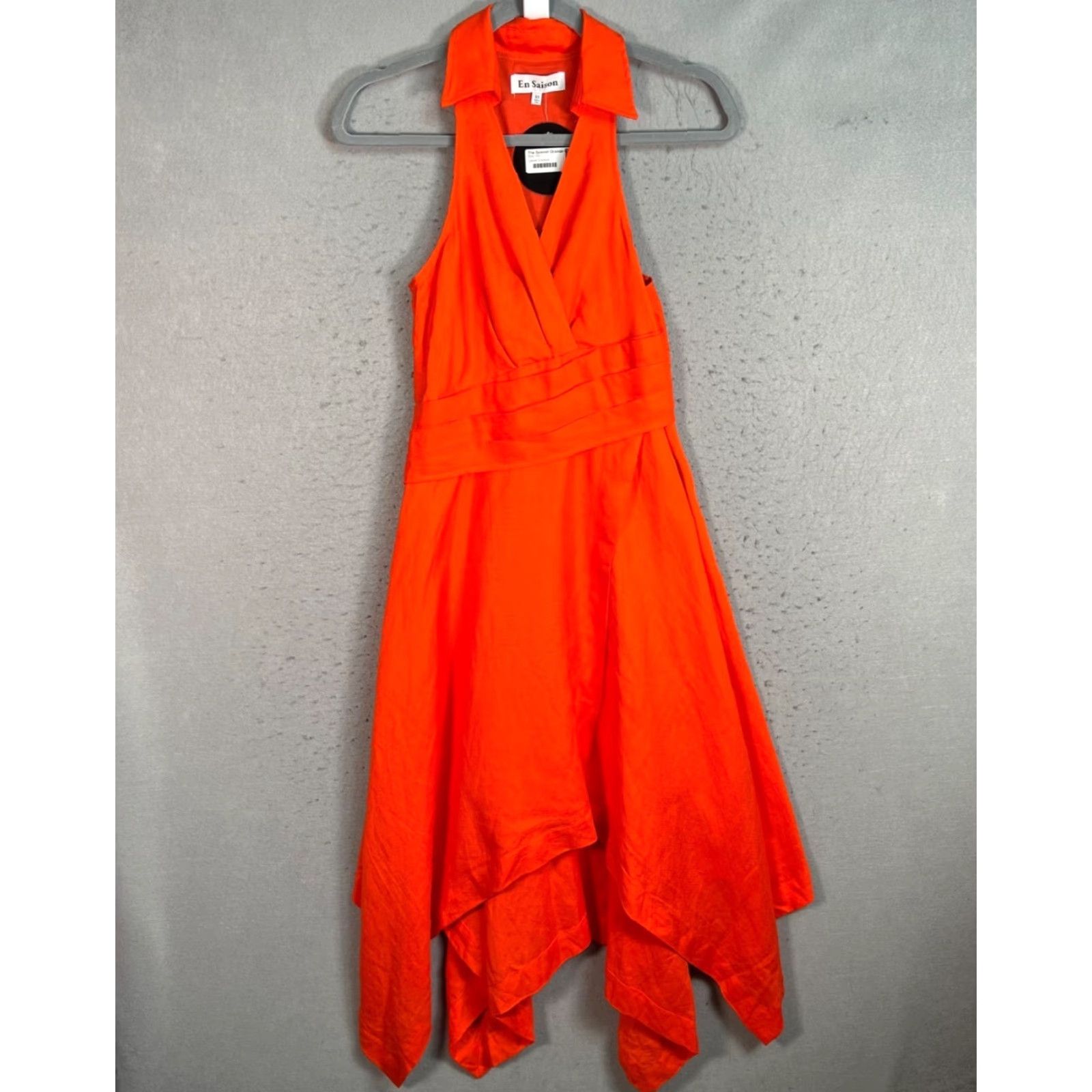 Vintage VINTAGE En Saison Womens XS Orange Sleeveless High-Low Hem Dress Size XS / US 0-2 / IT 36-38 - 2 Thumbnail