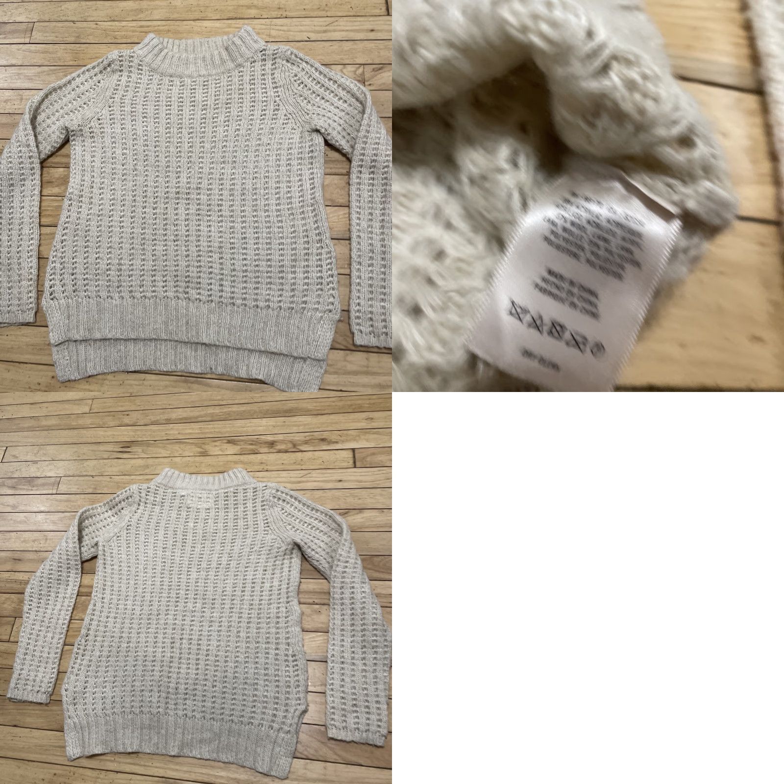 Vintage VINTAGE Field Flower Wool Blend Sweater Women S Cream Brown Crochet Knit Boho Old Money Size S / US 4 / IT 40 - 11 Thumbnail