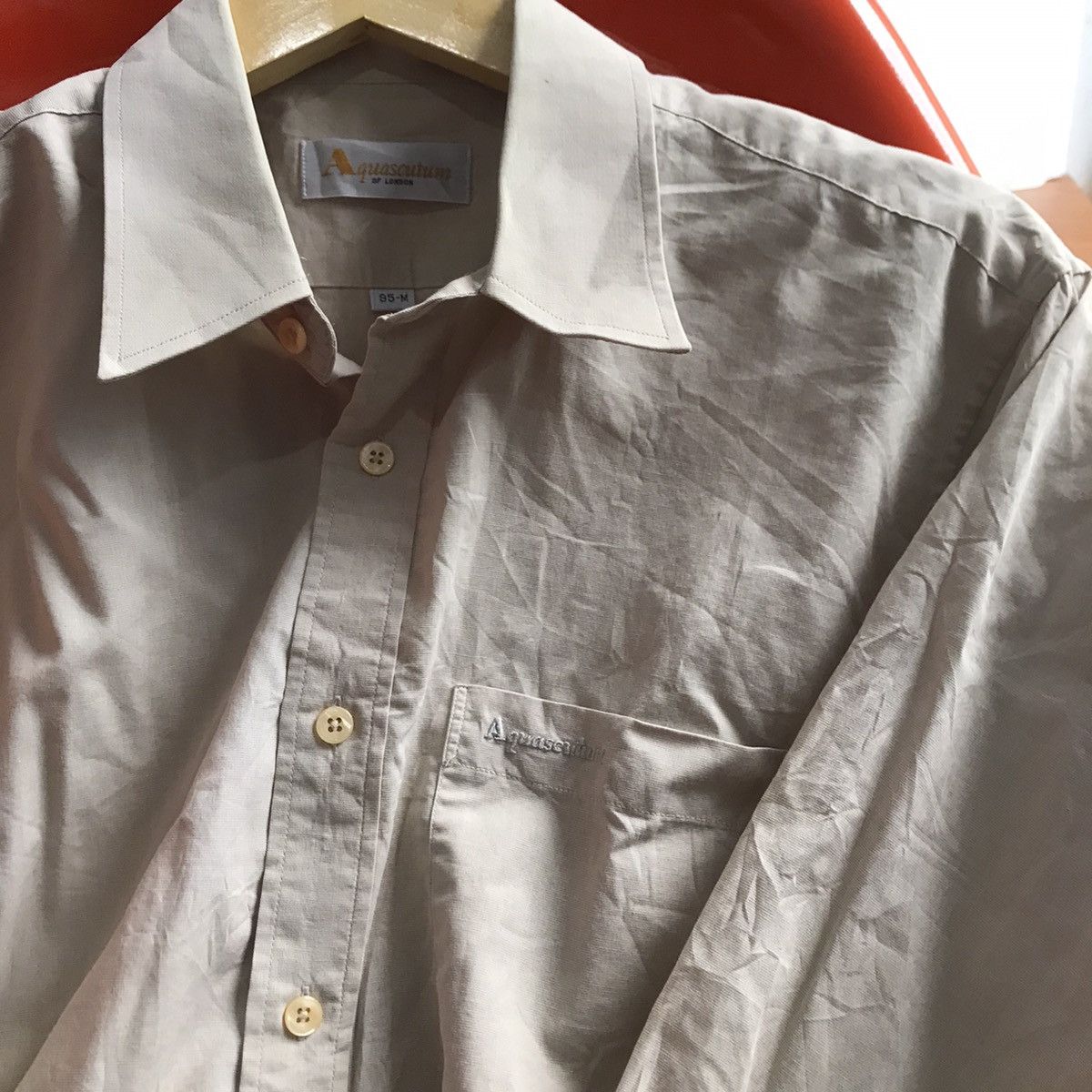 Aquascutum × Designer Vintage Aquascutum Of London Solid ButtoShirt Made In Japan Size US L / EU 52-54 / 3 - 4 Thumbnail