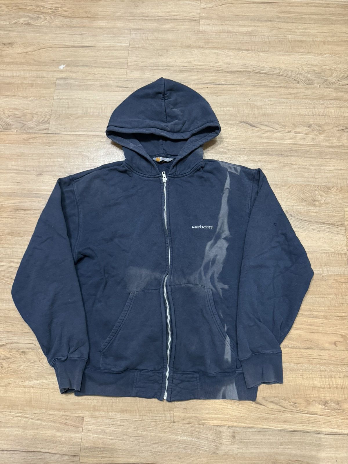 image of Carhartt Sunfaded Hoodie in Blue, Men's (Size Large)