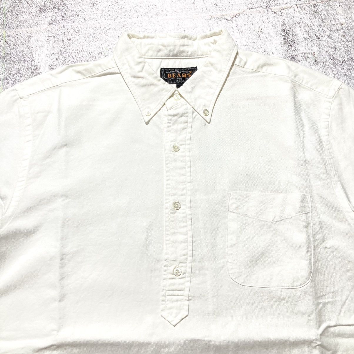 Beams Plus 🇯🇵 2000s Beams Plus Japan Oxford Halfbutton Shirt White Size US L / EU 52-54 / 3 - 3 Thumbnail