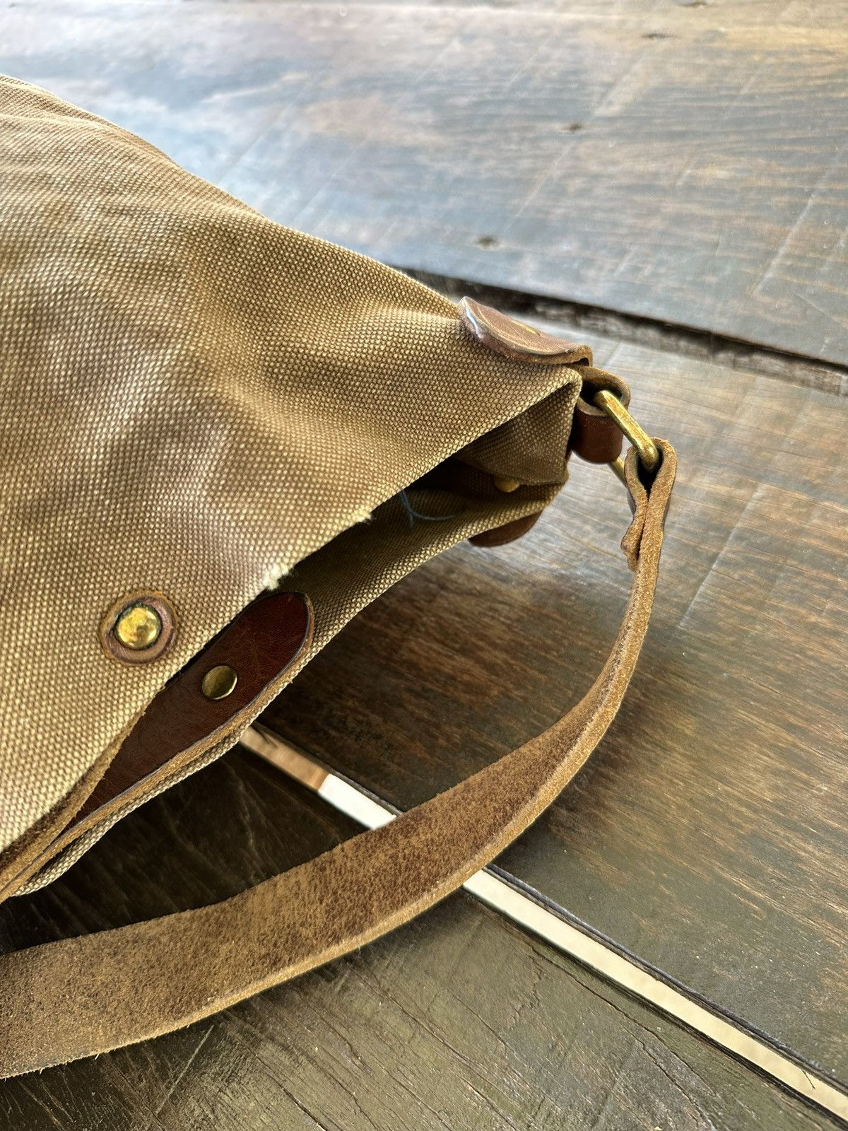Japanese Brand × Vintage Suolo Japan Canvas Leather Tote Bag Size ONE SIZE - 9 Thumbnail