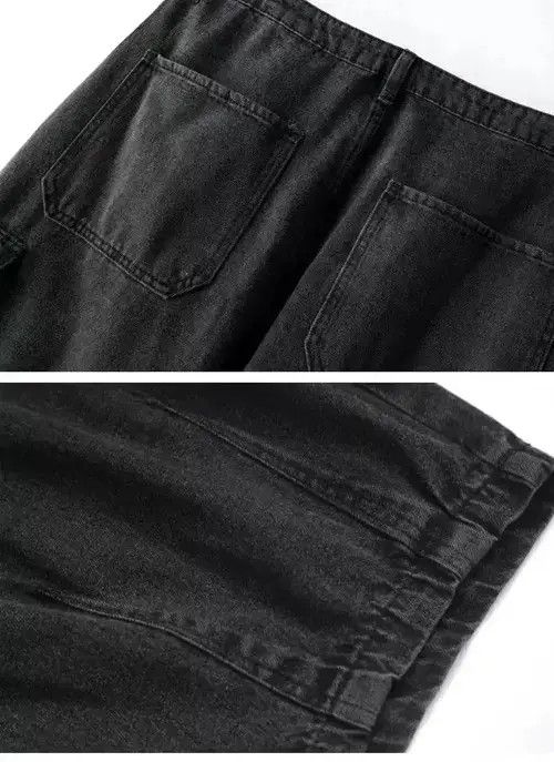 Vintage Harley Baggy Black Cargo Pants Size US 31 - 4 Thumbnail