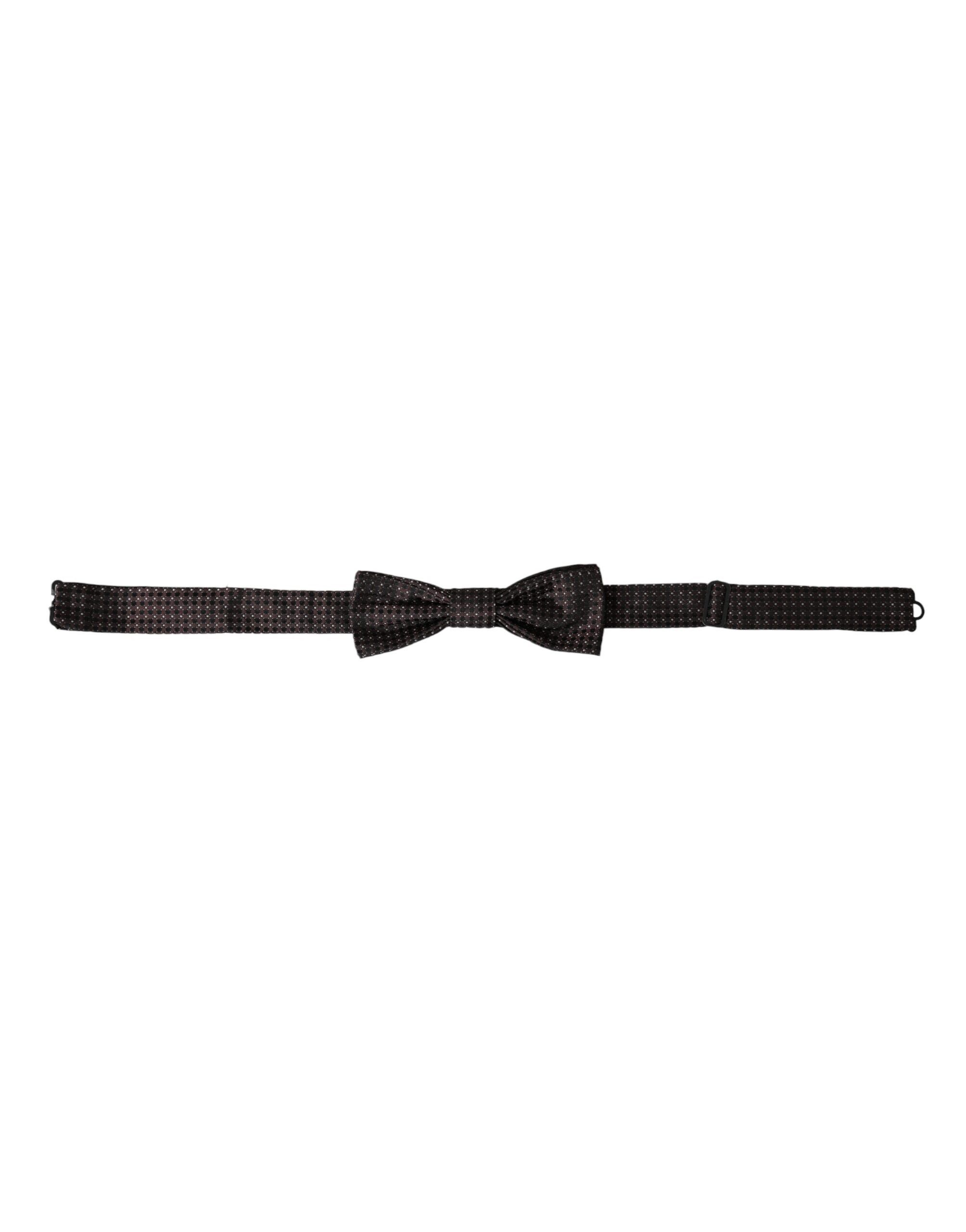 Dolce & Gabbana Brown Fantasy Silk Adjustable Neck Men Papillon Bow Men's Size ONE SIZE - 1 Thumbnail