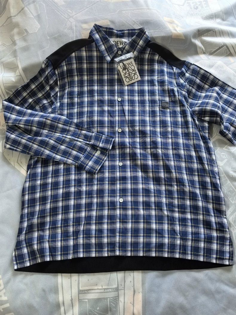 Loewe Loewe Men's long sleeve plaid shirt Size US M / EU 48-50 / 2 - 2 Thumbnail