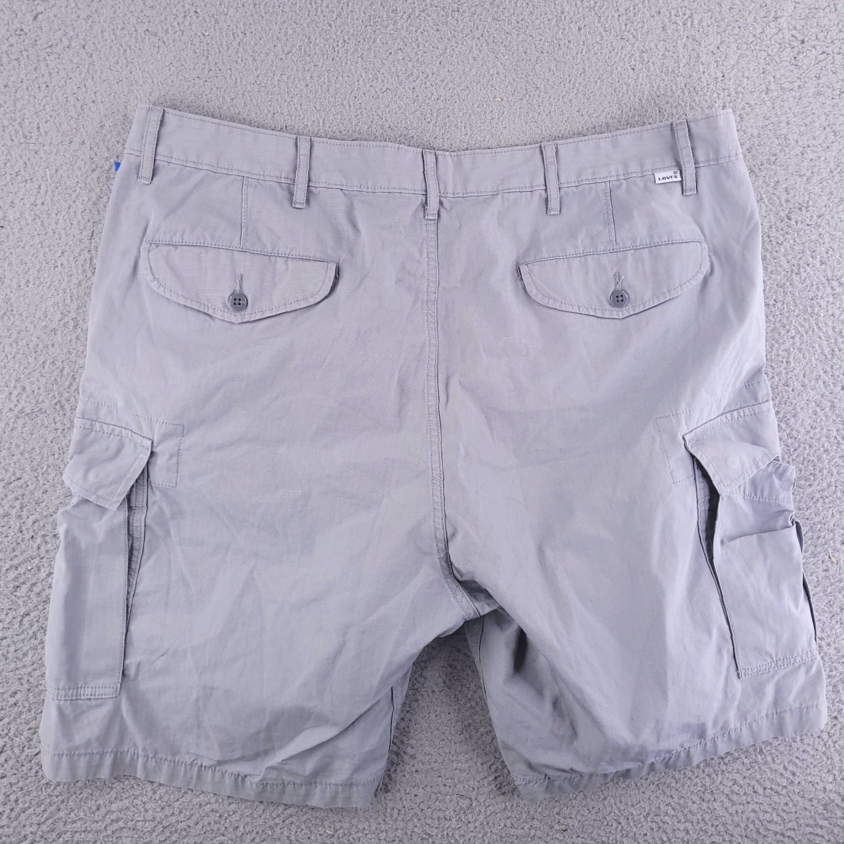 Levi's Levis Shorts Cargo Gray Cotton 40 Mens Regular Flat Front Front Type Ripstop Utility Size US 40 / EU 56 - 6 Thumbnail
