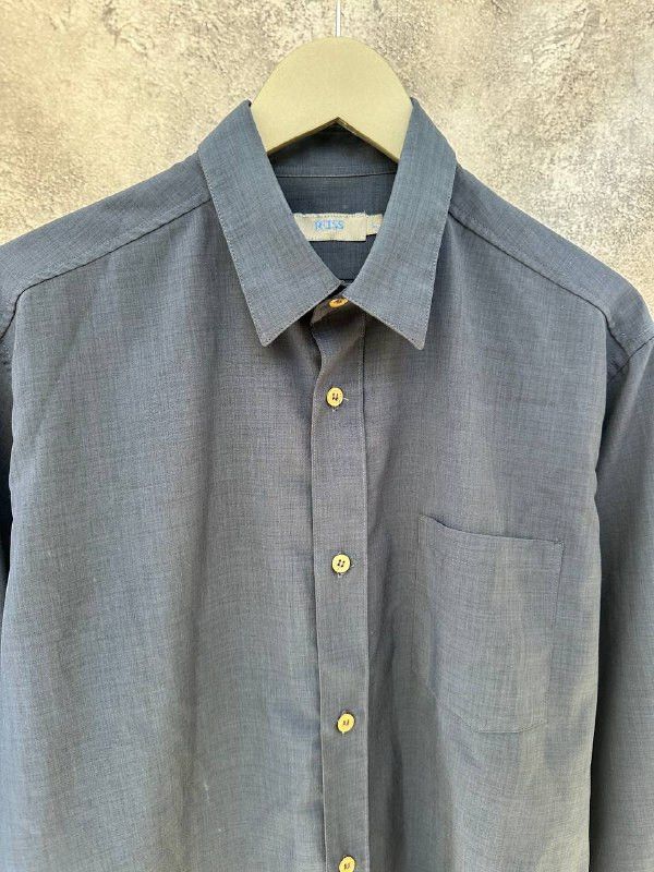 Reiss Reiss Vintage Button Up Shirt Navy Long Sleeve Shirt Size US L / EU 52-54 / 3 - 5 Thumbnail