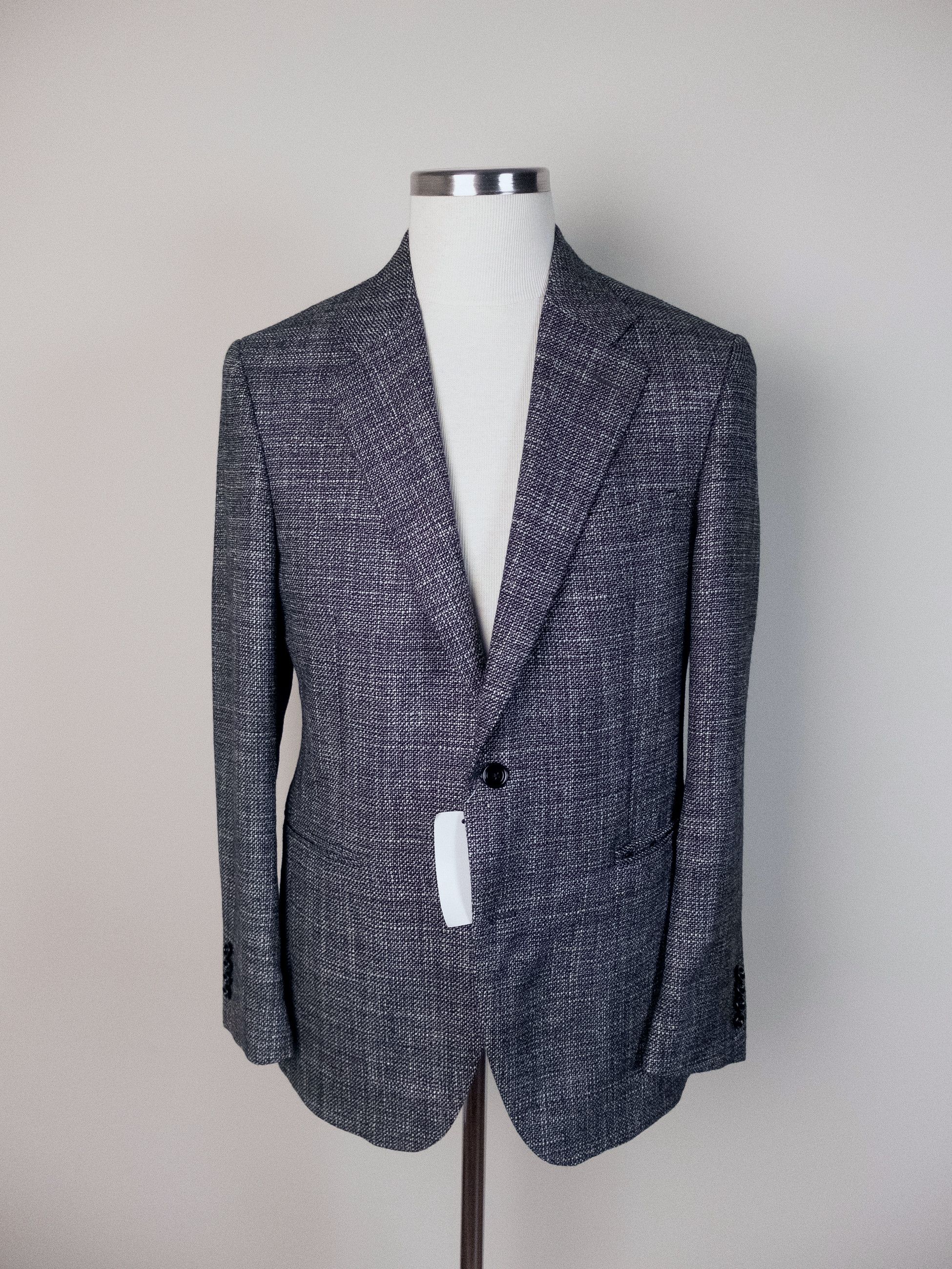Lardini LARDINI gray speckled weave wool silk sportcoat jacket Size 40R - 1 Thumbnail