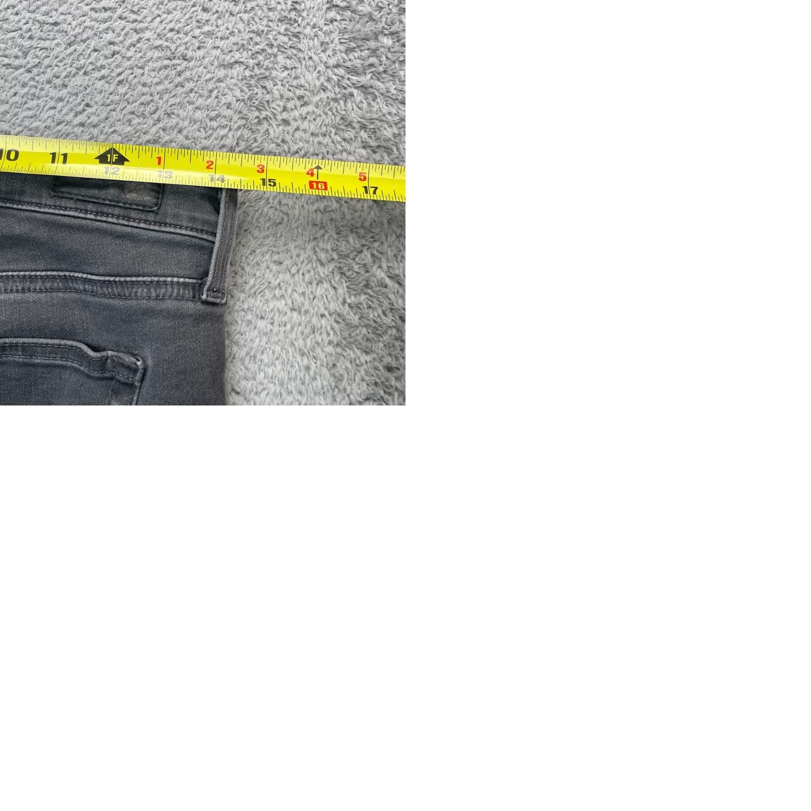 Vintage AG Adriano Goldschmied Jeans Womens 29R Gray Skinny Denim High Rise Stretch Leather? No Size 30" / US 8 / IT 44 - 9 Thumbnail