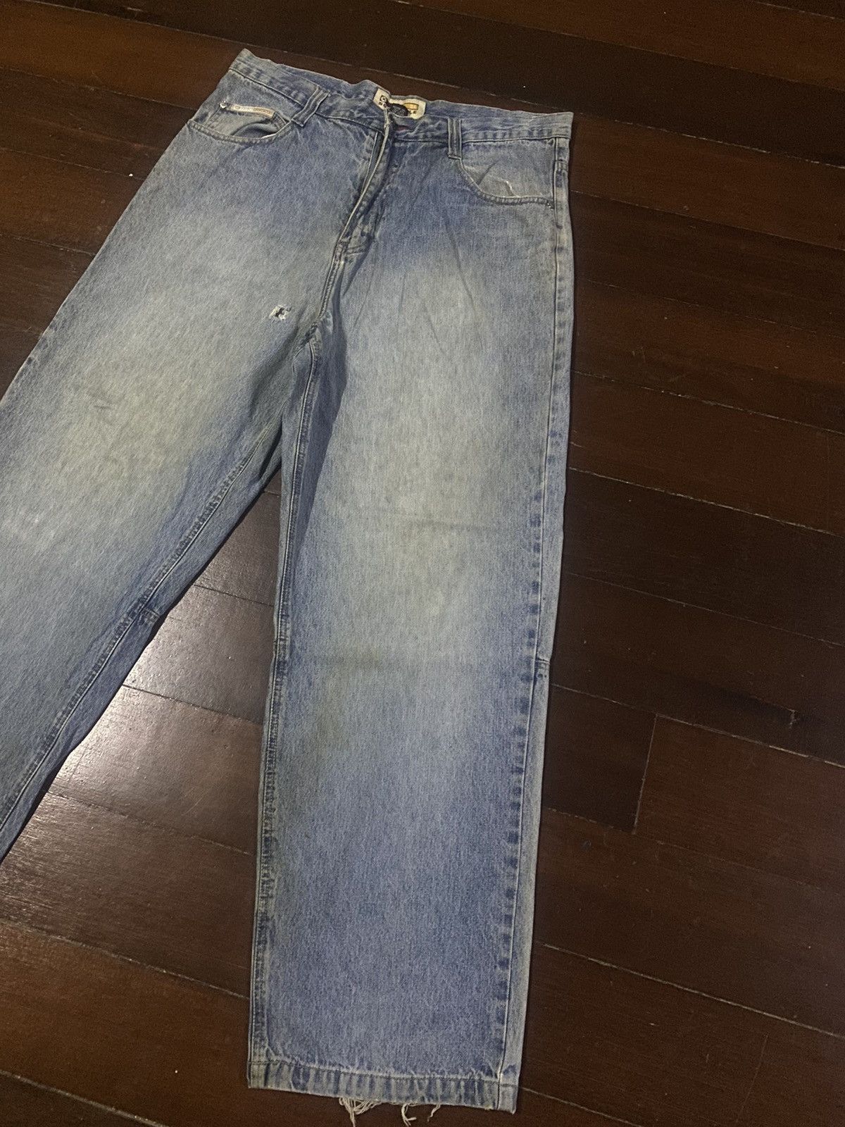 Anchor Blue × Southpole Fire vintage southpole wideleg baggy distressed mud wash Size US 34 / EU 50 - 3 Thumbnail