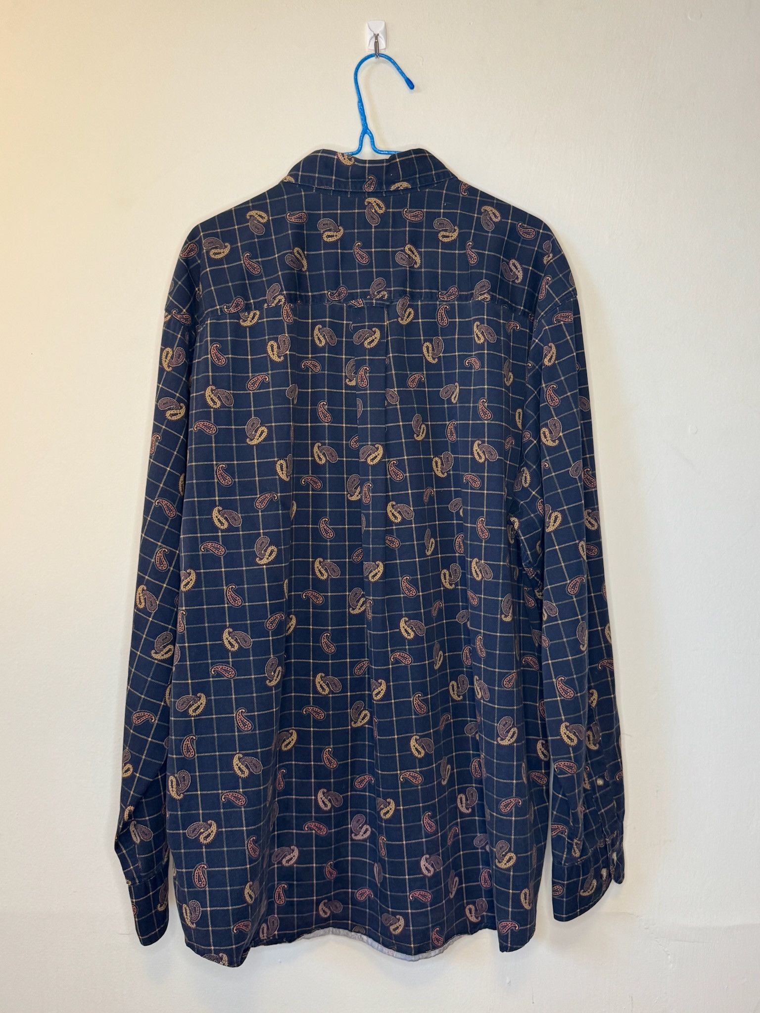 Trader Bay Vintage Trader Bay Paisley Grid LS Button Shirt (L) Size US L / EU 52-54 / 3 - 2 Thumbnail