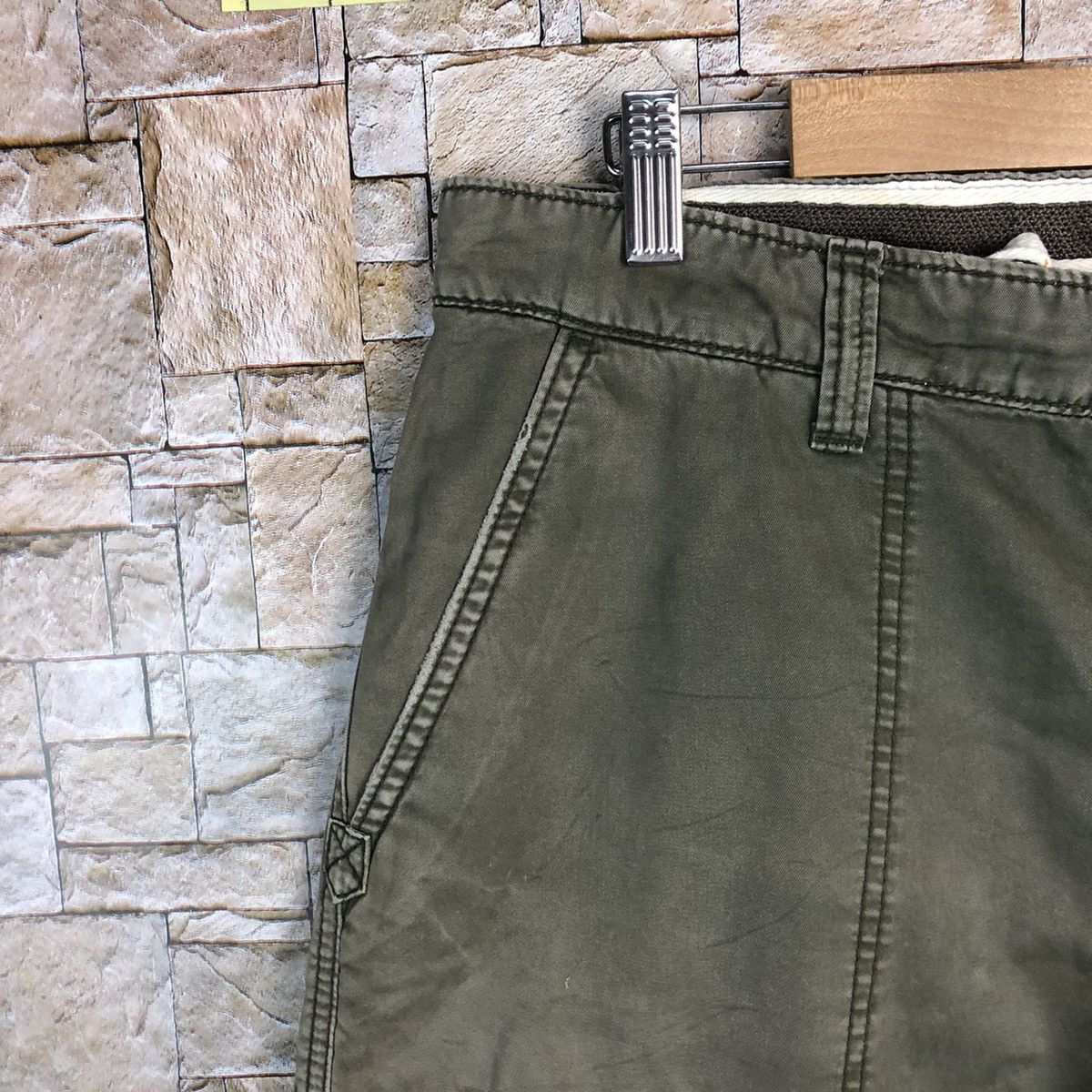 Japanese Brand Rare Xtyle Green tactical Cargo Multipocket Pants #A329 Size US 31 - 8 Thumbnail
