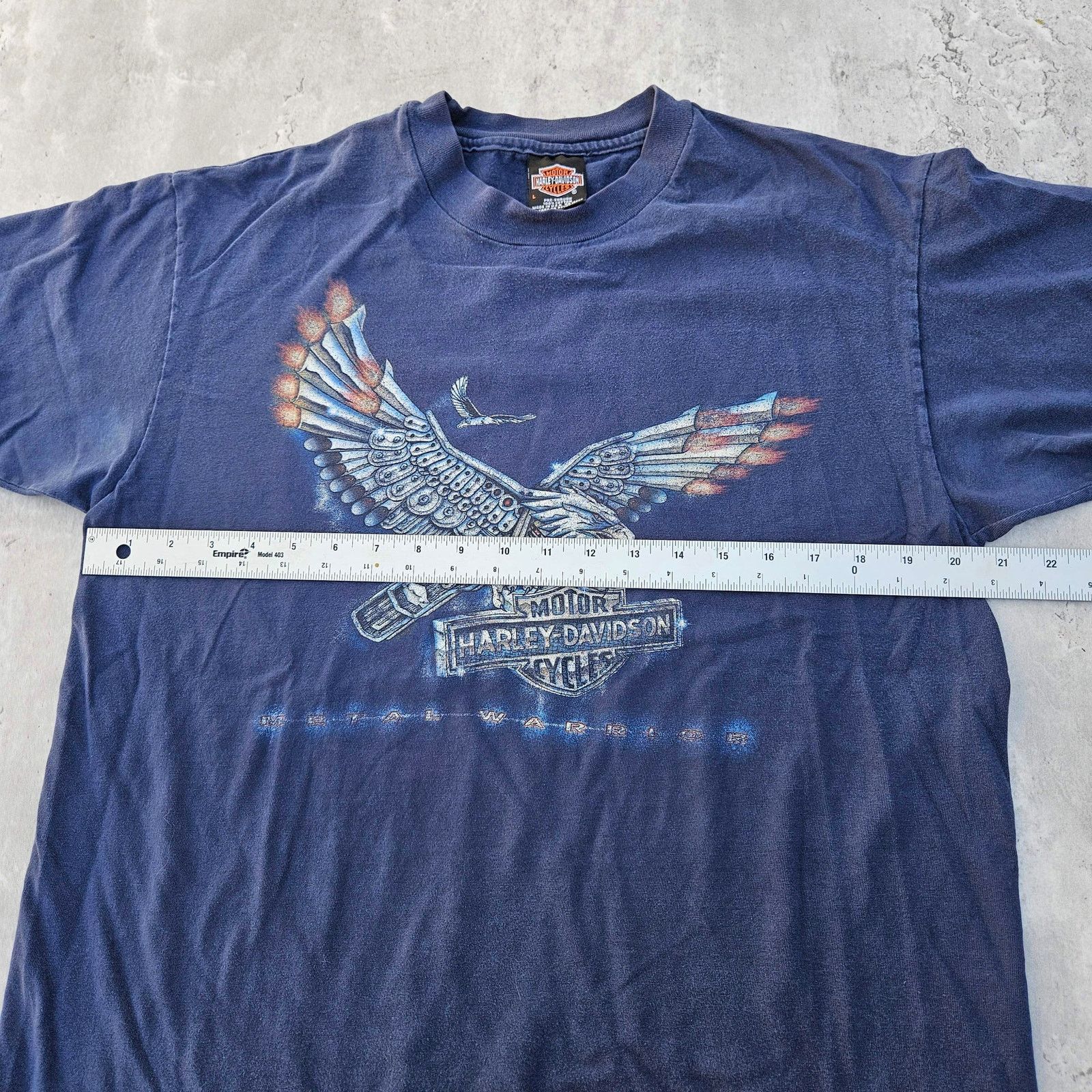 Harley Davidson Vintage Harley Davidson Shirt Eagle Size Large Blue Size US L / EU 52-54 / 3 - 6 Thumbnail