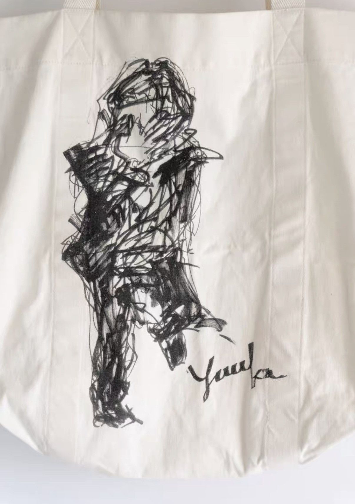 Yohji Yamamoto Yohji Yamamoto 17SS Yuka Asakura Sketch Tote Bag K4 Size ONE SIZE - 3 Thumbnail