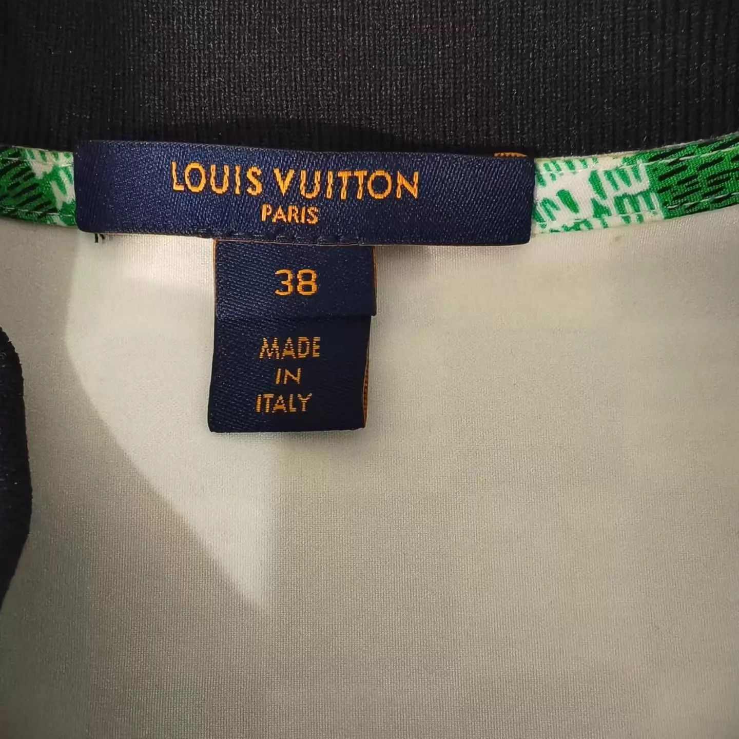 Louis Vuitton LOUIS VUITTON green Damier zip colorblock short polo shirt Size S / US 4 / IT 40 - 3 Thumbnail