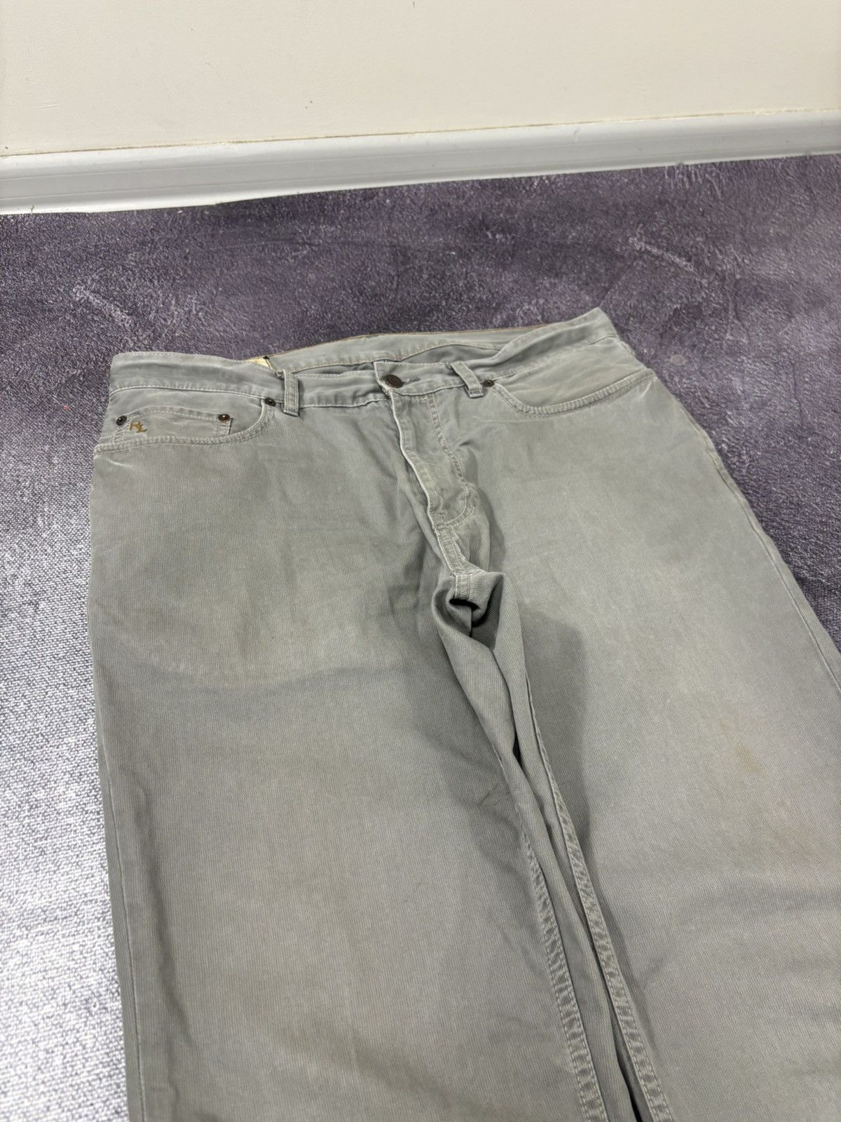 Polo Ralph Lauren Polo Ralph Lauren Men’s Gray Luxury Baggy Pants Jeans Size US 35 - 14 Thumbnail