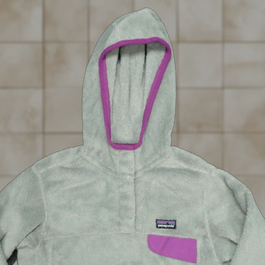 Patagonia Pullover Womens Small Gray Re-Tool Snap-T Fleece Hoody 25436