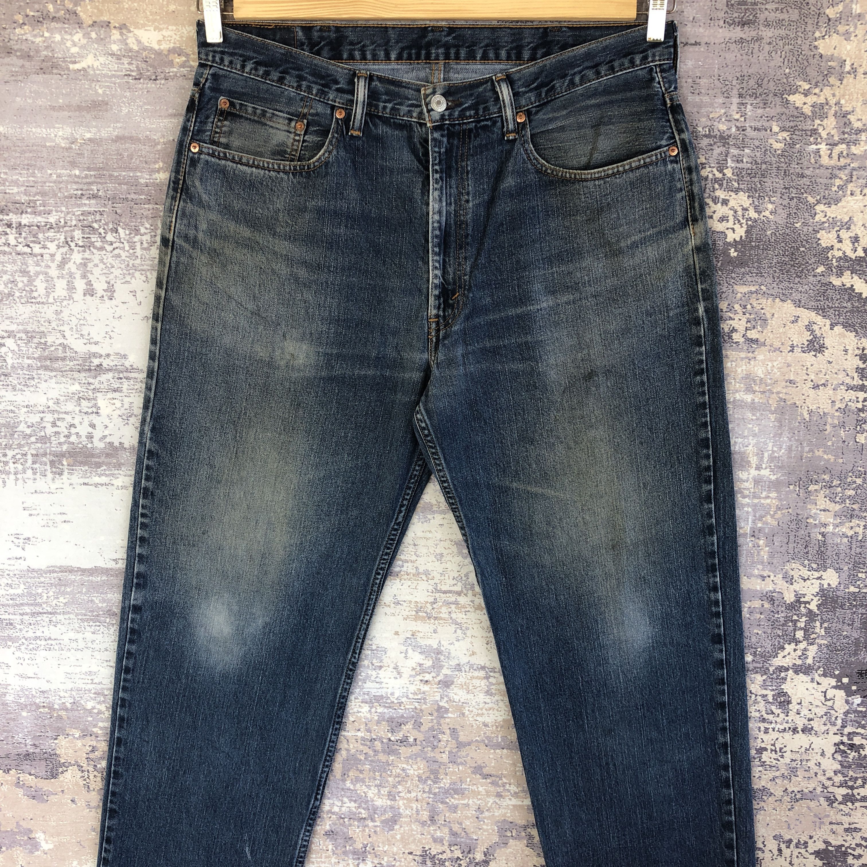 Levi's Vintage Levis 550 Ripped Blue Jeans Dirty Levi's Denim Pants Size US 36 / EU 52 - 3 Thumbnail