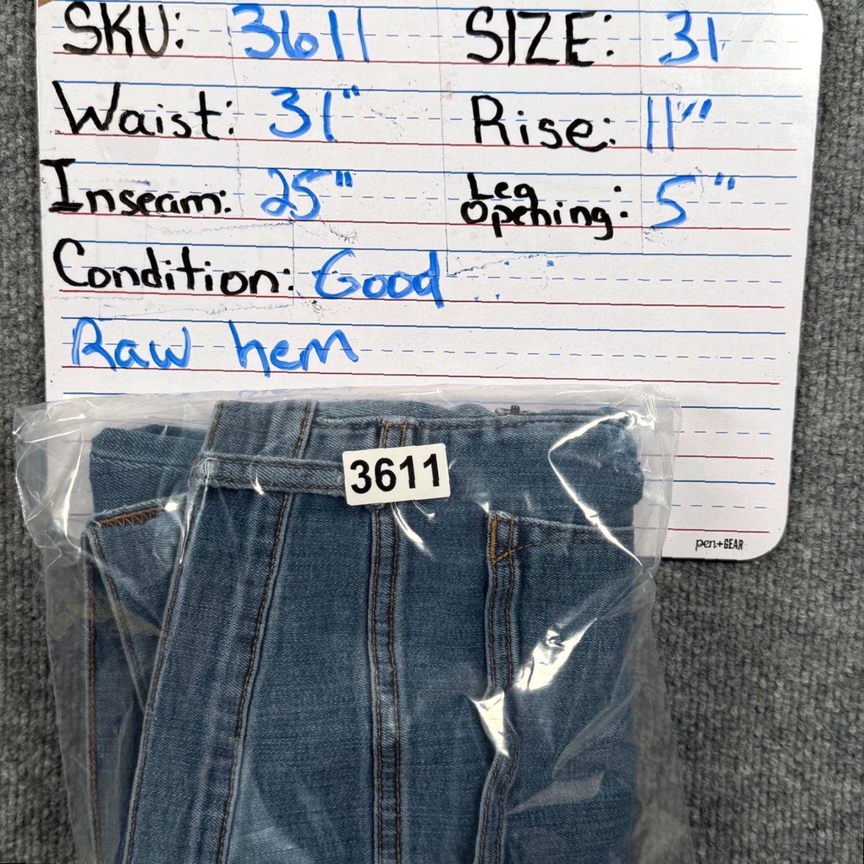 J.Crew J. Crew High Rise Skinny Jeans Button Fly Raw Hem 31x25 Denim Blue Women Sized 31 Size 24" / US 00 / IT 34 - 8 Thumbnail