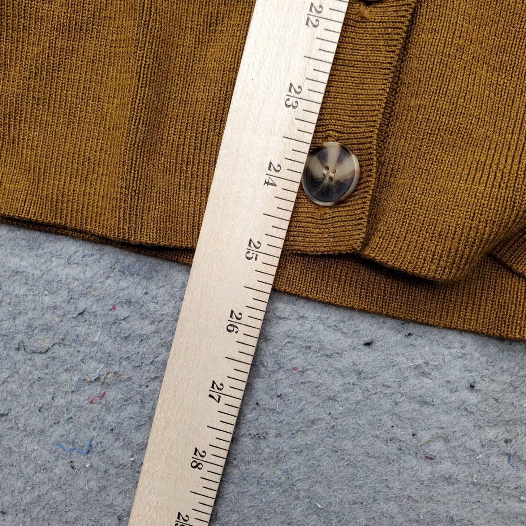 Loft LOFT Cardigan Sweater Womens S Gold Knit Long Sleeve Deep V-Neck Button Front Size S / US 4 / IT 40 - 5 Thumbnail