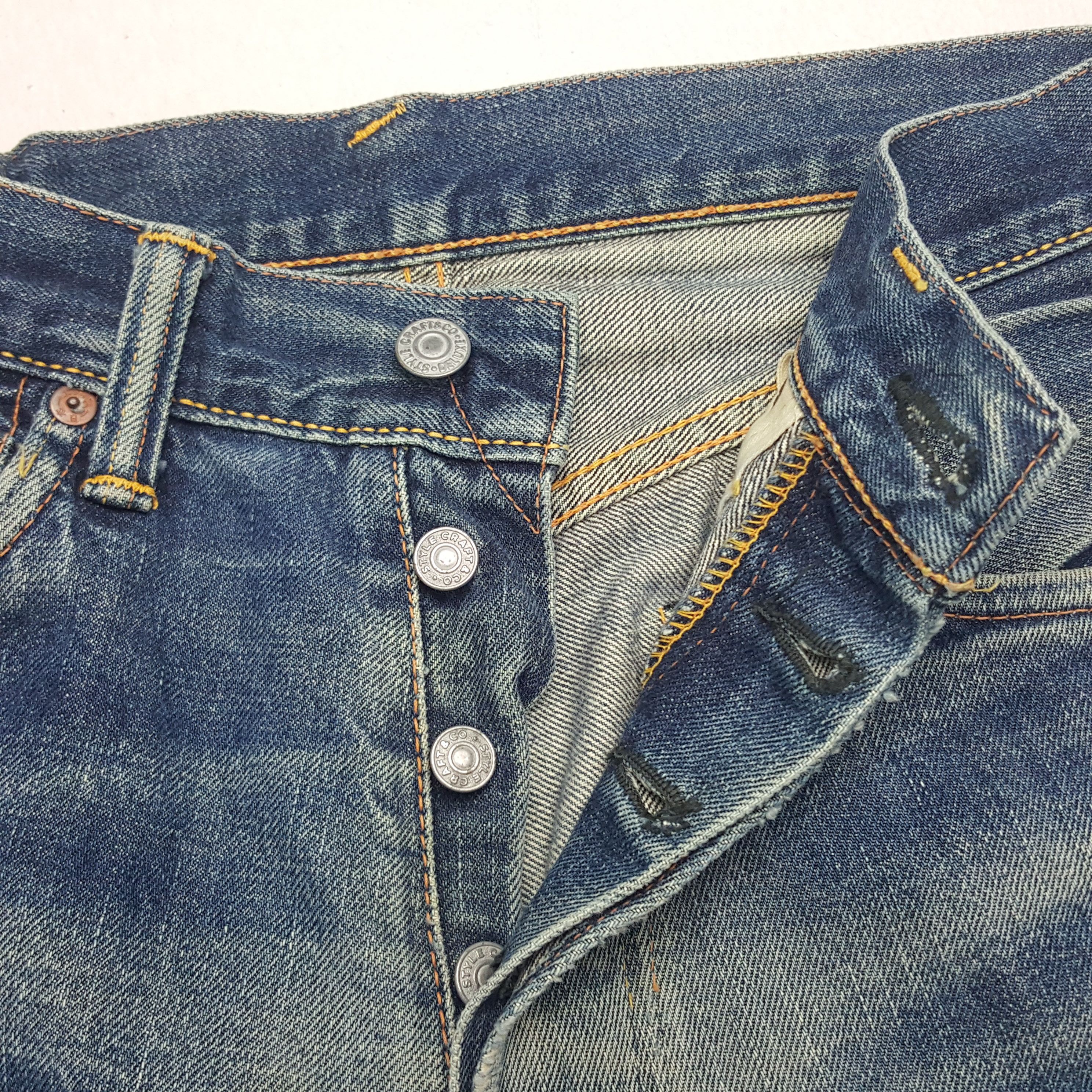 Evisu × Japanese Brand × Vintage Vintage Evisu Japanese Brand Daicock Custom Art Denim Jeans Size US 27 - 7 Thumbnail