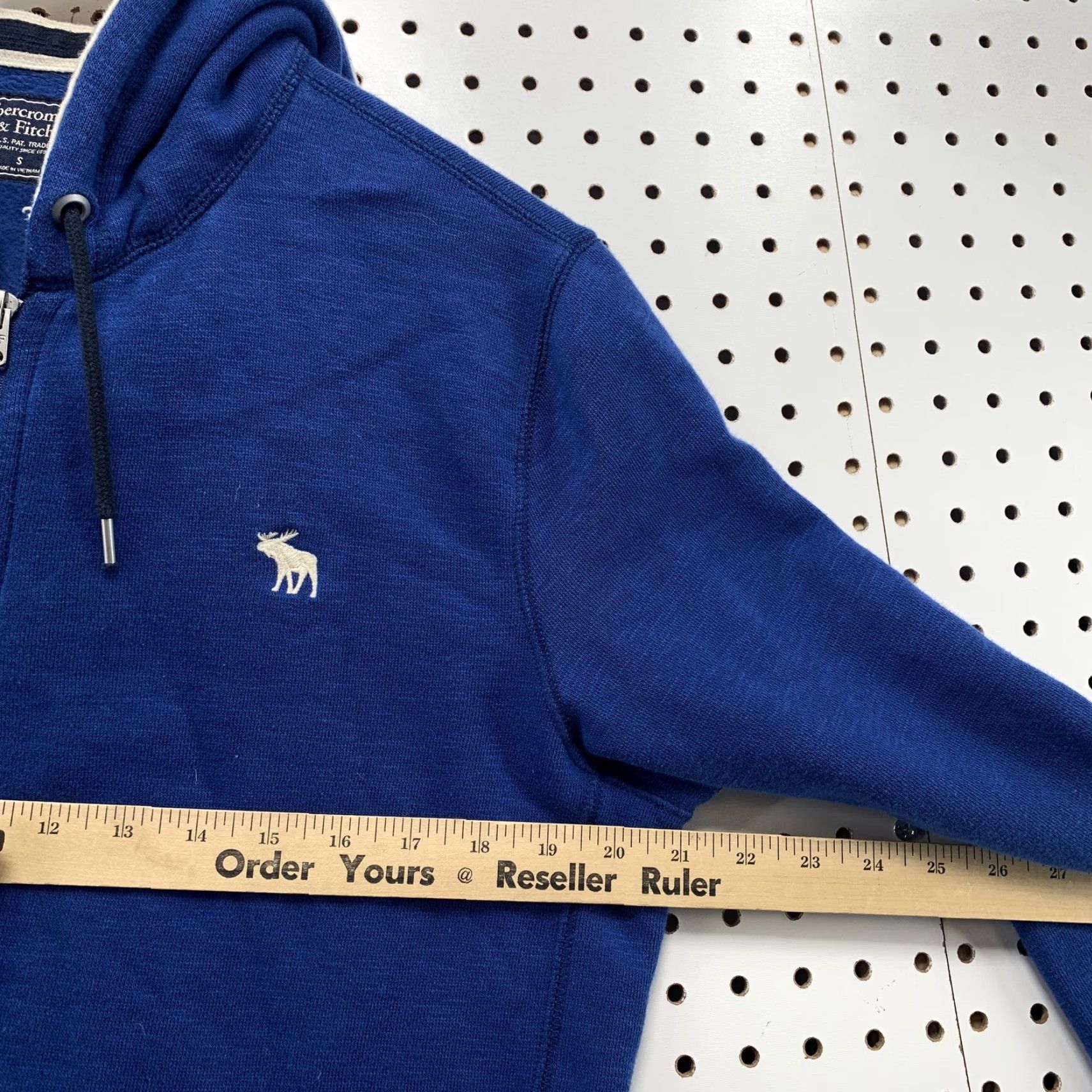 Abercrombie & Fitch VINTAGE Abercrombie & Fitch Hoodie Zip Sweatshirt Blue Mens Small Zip Hooded Size US S / EU 44-46 / 1 - 6 Thumbnail