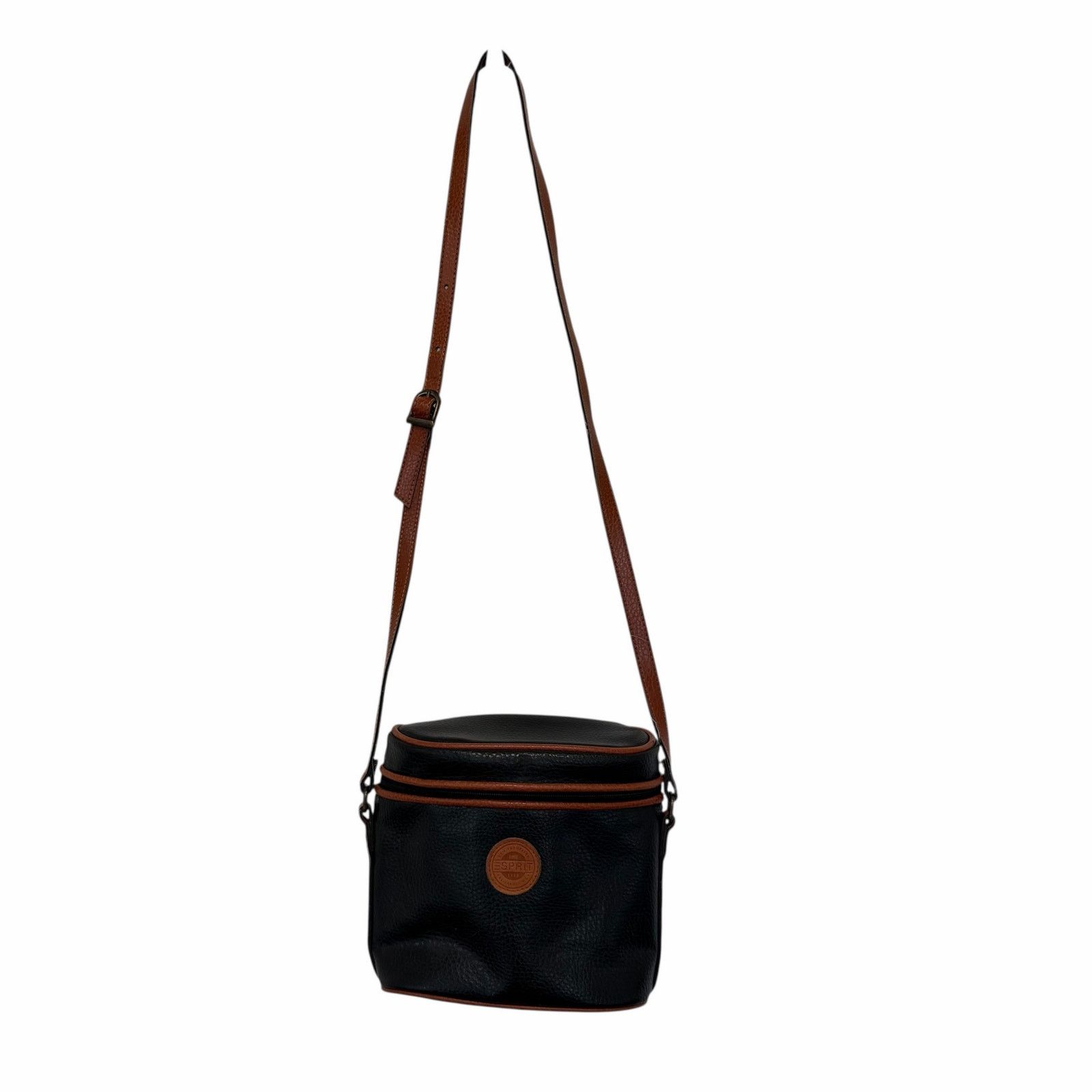 Esprit Vintage Esprit Black Leather Crossbody Bag Size ONE SIZE - 1 Thumbnail